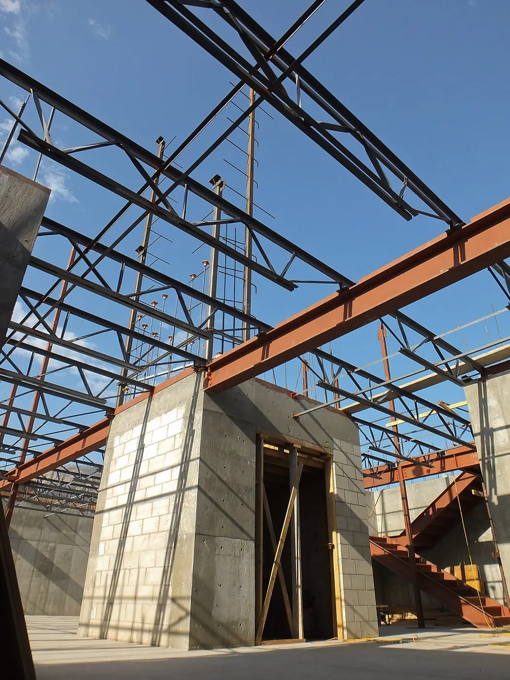 Pritzlaff Conservation Center Construction, looking northeast across IT closet