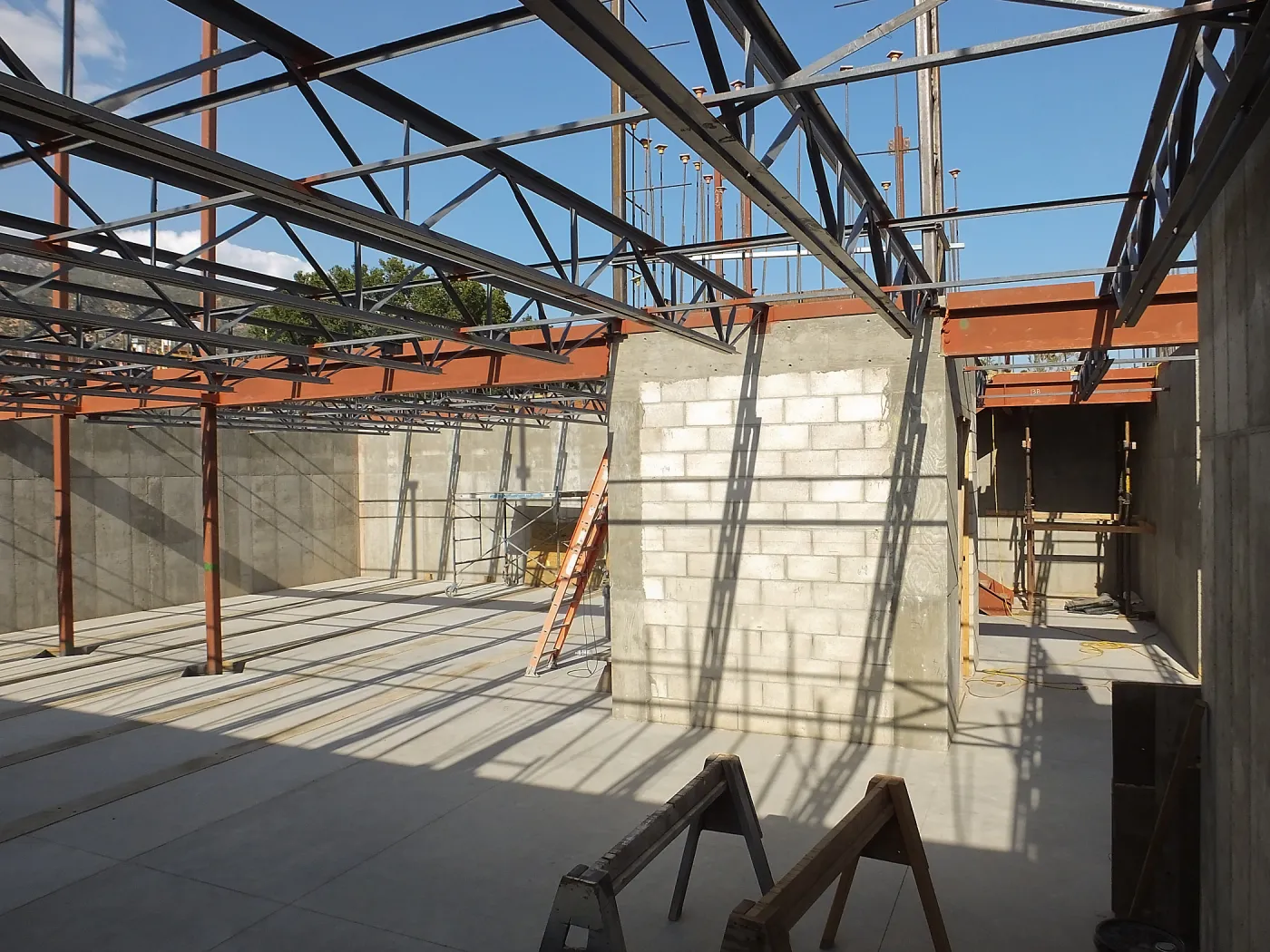 Pritzlaff Conservation Center Construction, looking northeast across Seed Bank/Herbarium area