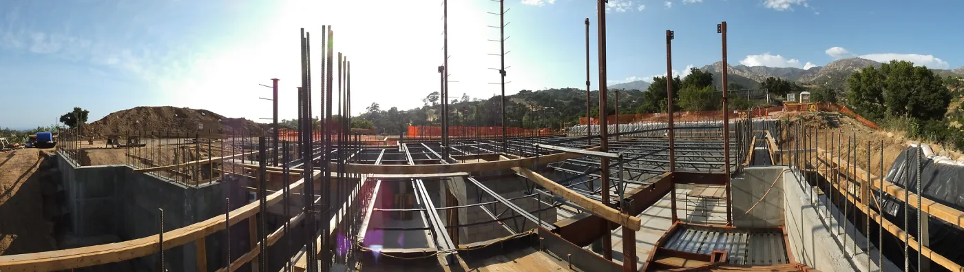 Pritzlaff Conservation Center Construction, panorama from first floor stairwell