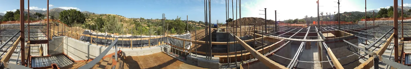 Pritzlaff Conservation Center Construction, panorama from first floor stairwell