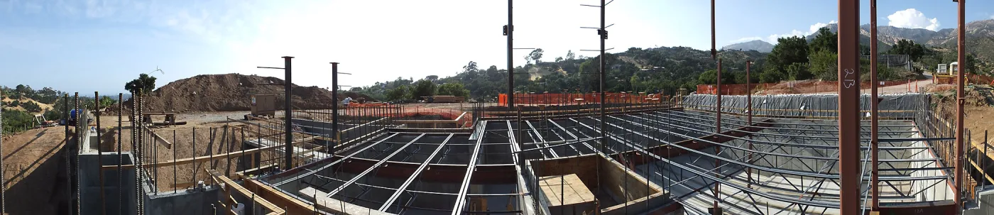 Pritzlaff Conservation Center Construction, panorama from first floor stairwell