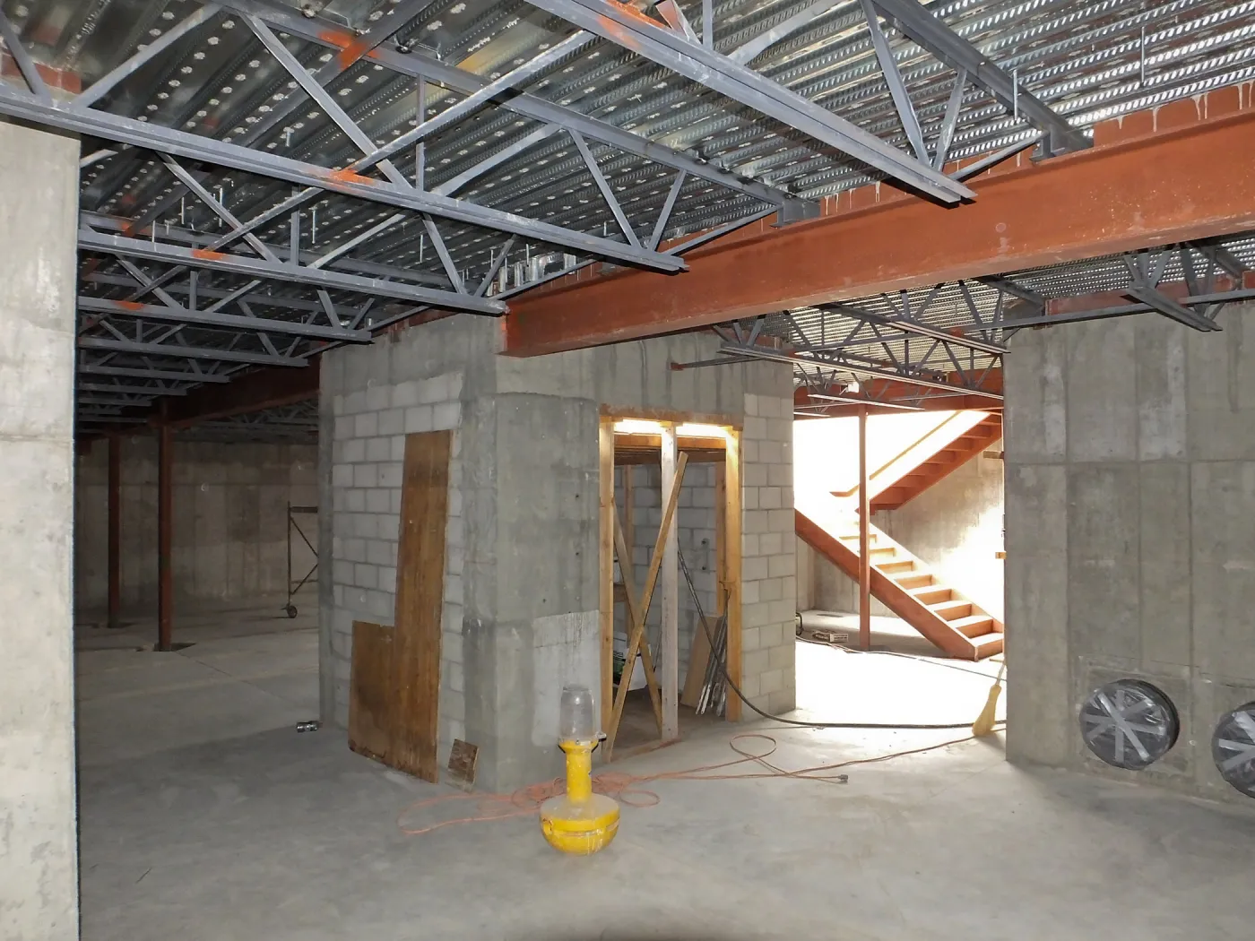 Pritzlaff Conservation Center Construction, looking northeast across IT closet