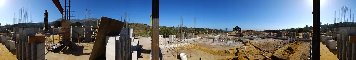 Pritzlaff Conservation Center Construction, Panorama of lobby and central hallway