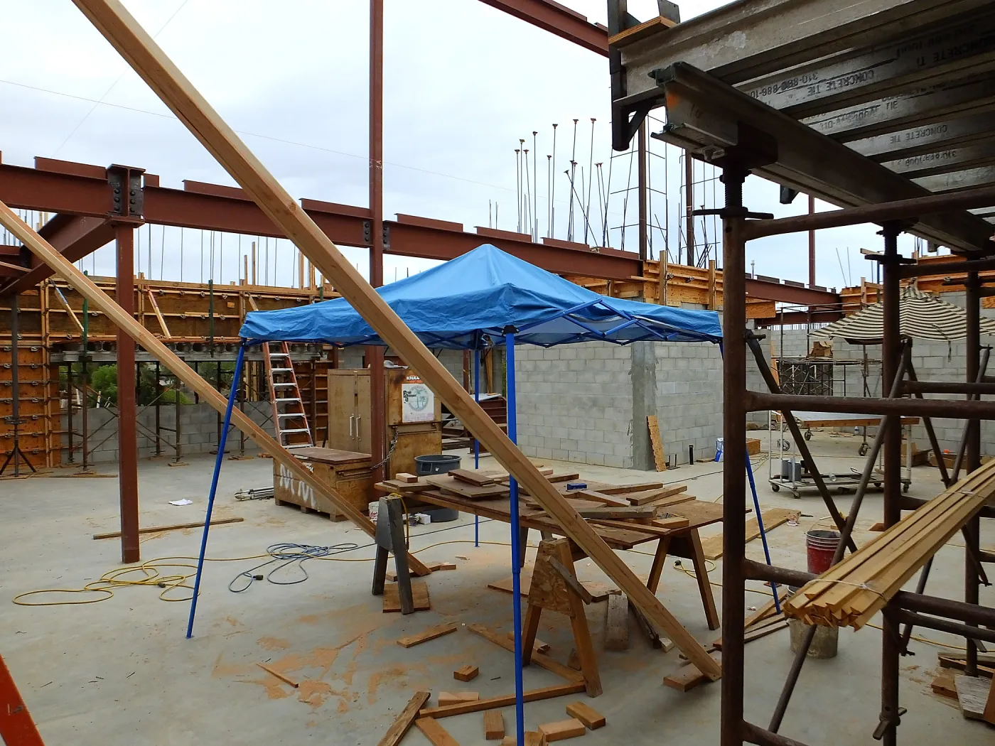 Pritzlaff Conservation Center Construction, looking southeast across wet lab area