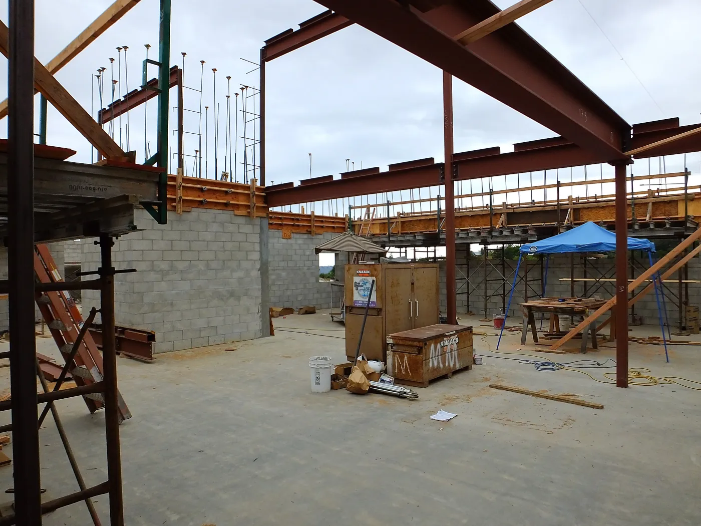 Pritzlaff Conservation Center Construction, looking southwest across Research workstation area