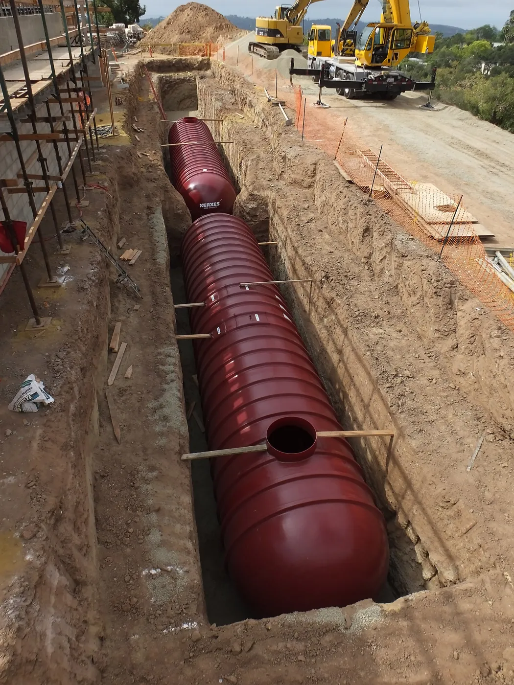 Pritzlaff Conservation Center Construction, Storm Water Detention Tank Installation