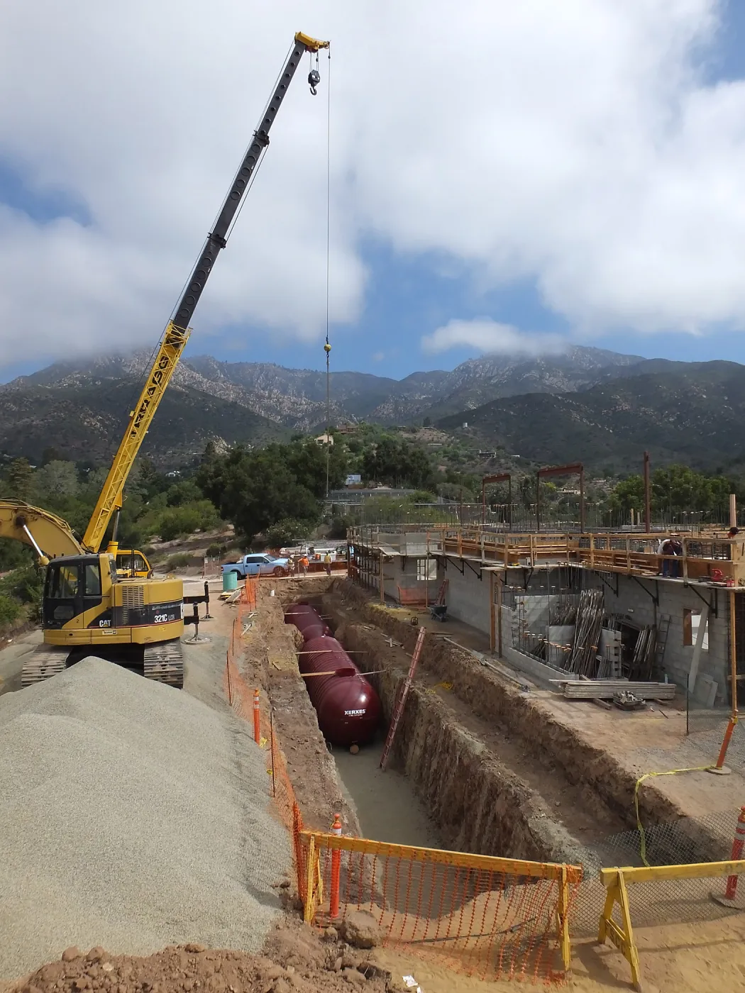 Pritzlaff Conservation Center Construction, Storm Water Detention Tank Installation