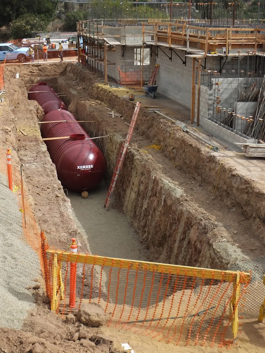 Pritzlaff Conservation Center Construction, Storm Water Detention Tank Installation