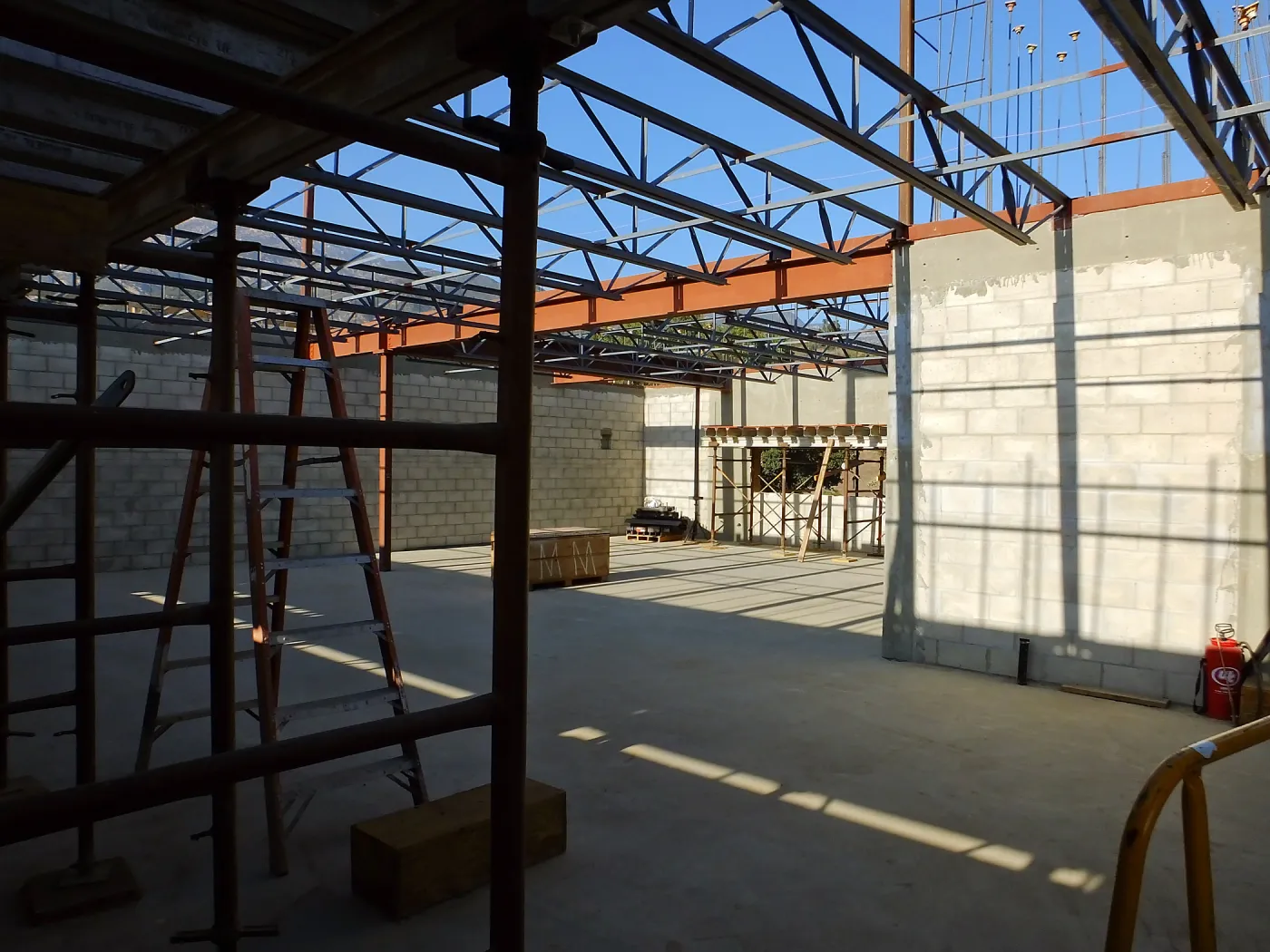 Pritzlaff Conservation Center Construction, looking northeast across dry lab area