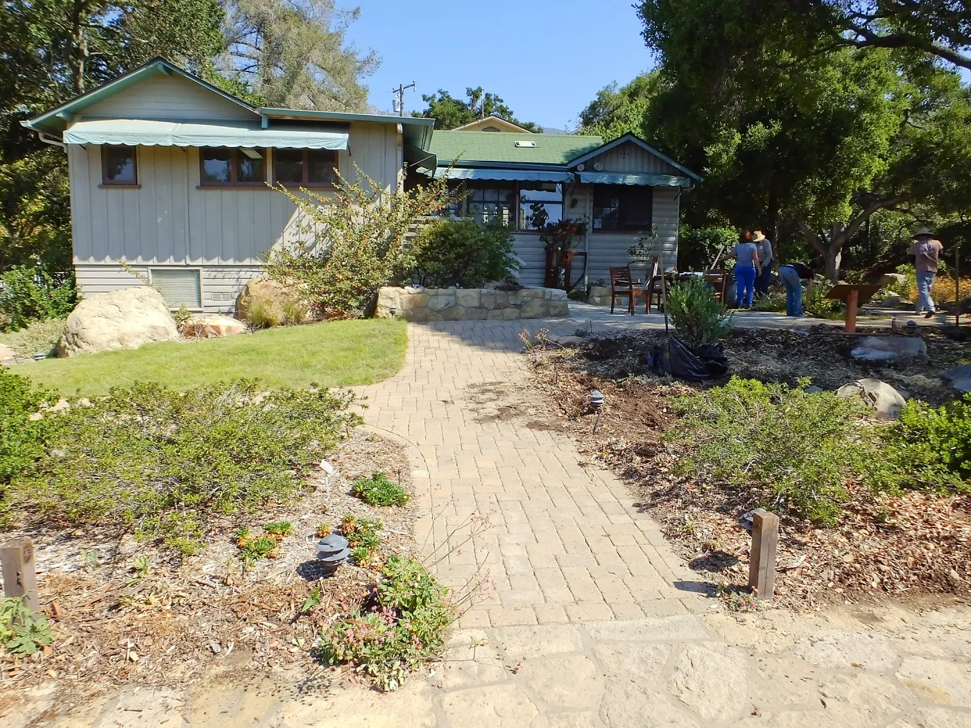 Home Demonstration Garden Renovation, view 22, south side of Cottage, first day of demolition work
