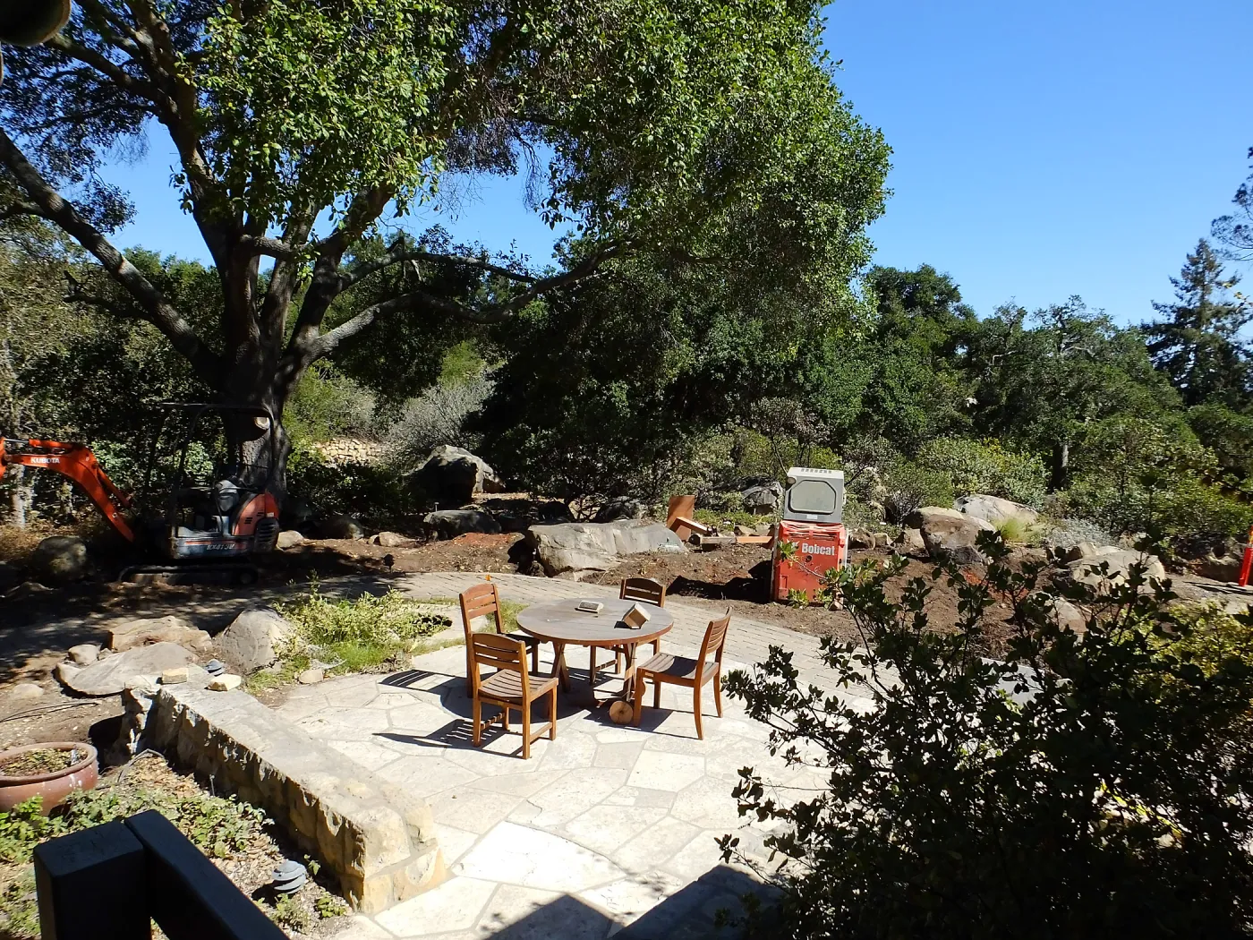 Home Demonstration Garden Renovation, view 20, looking southeast from south entrance of Cottage, demolition progress