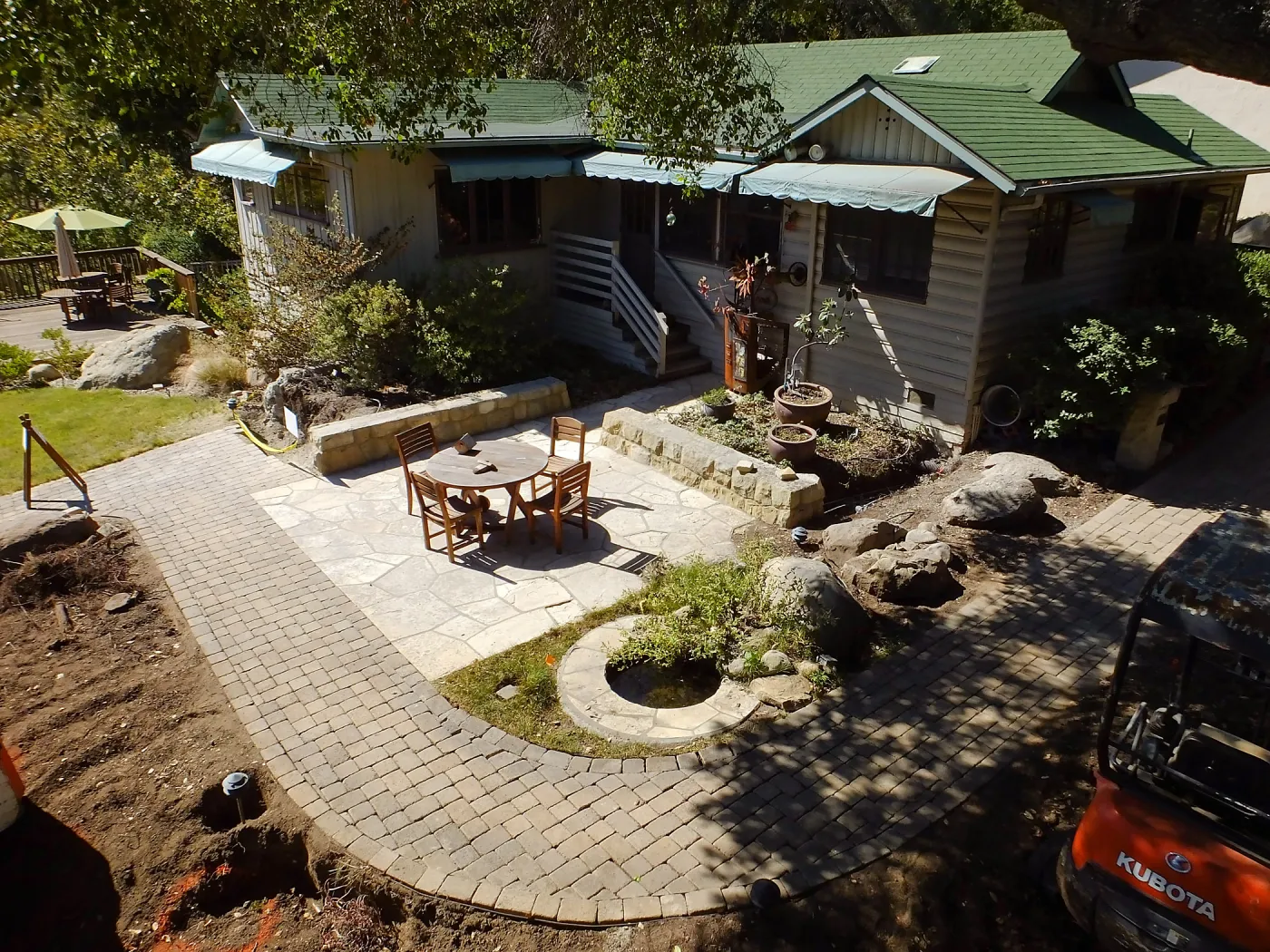 Home Demonstration Garden Renovation, view 15, looking towards southeast corner of Cottage, demolition progress