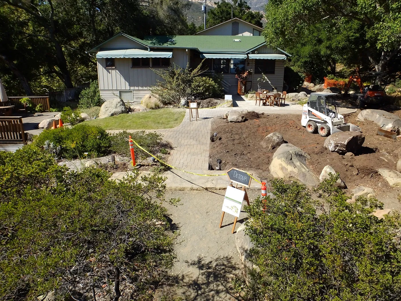 Home Demonstration Garden Renovation, south side of Cottage, demolition progress