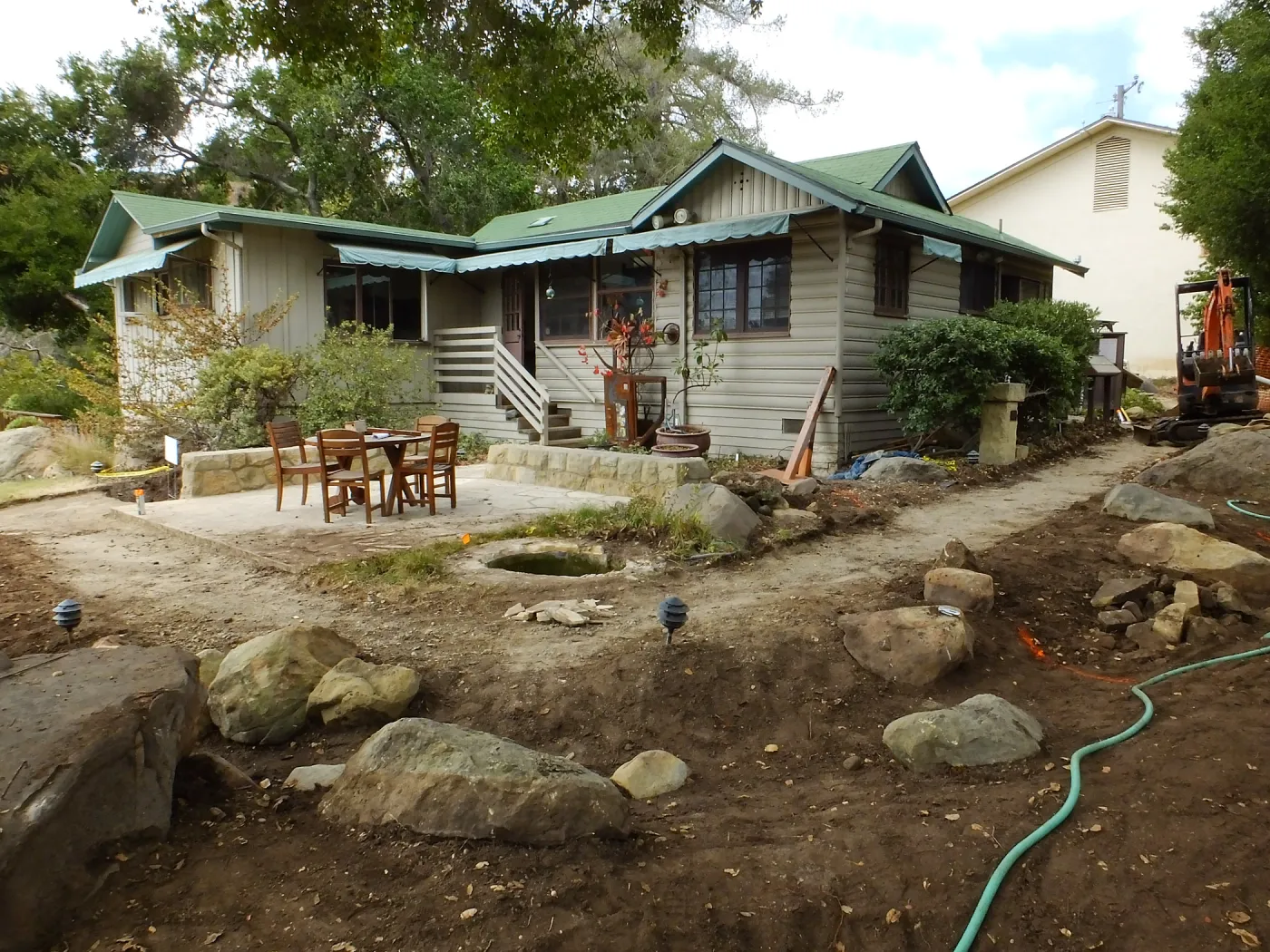 Home Demonstration Garden Renovation, view 13, looking towards southeast corner of Cottage