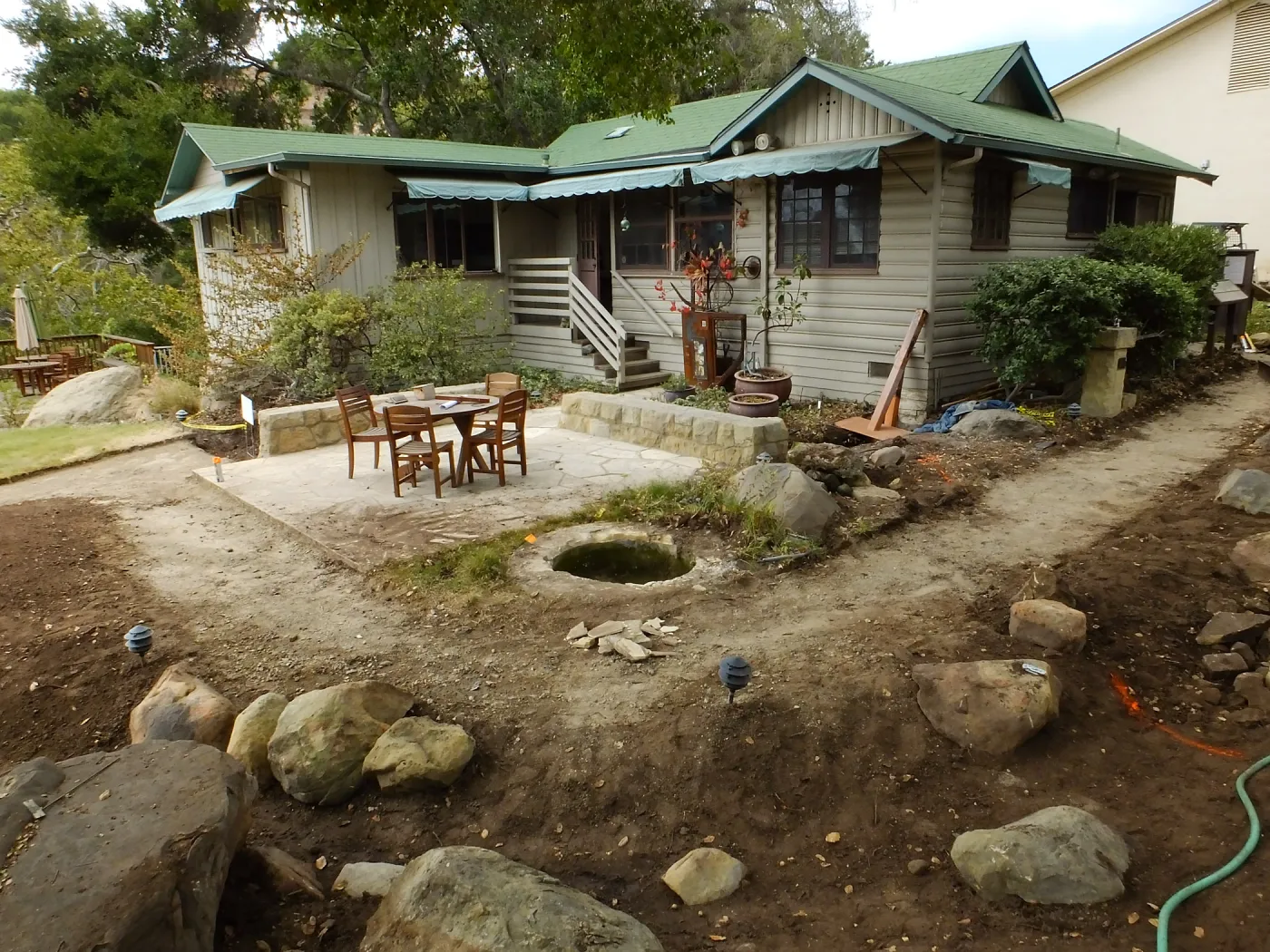 Home Demonstration Garden Renovation, view 15, looking towards southeast corner of Cottage