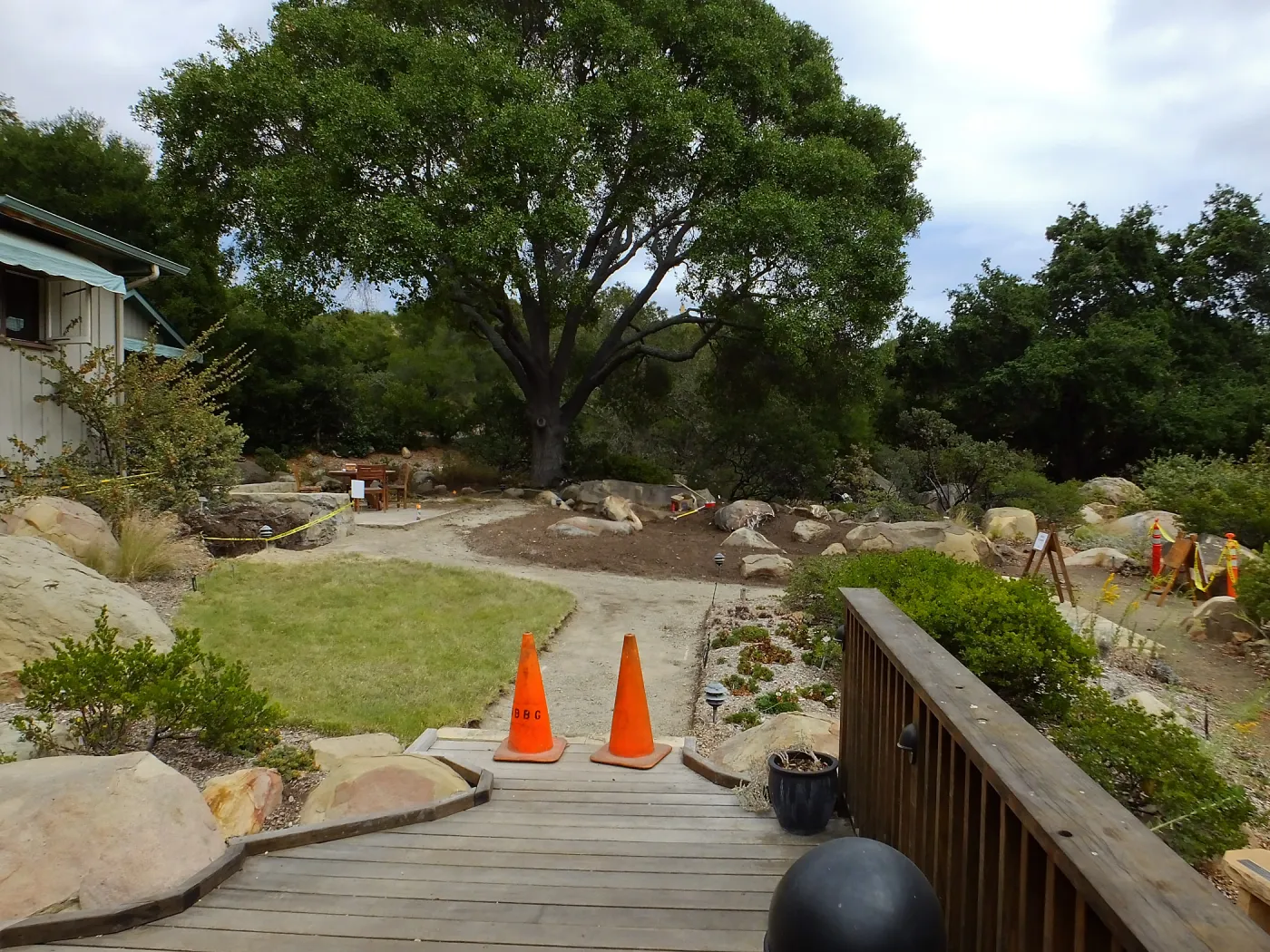 Home Demonstration Garden Renovation, view 27, looking east from deck