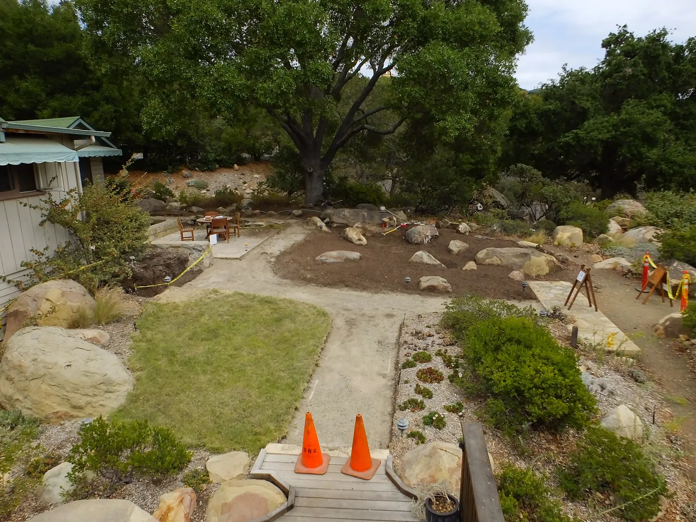 Home Demonstration Garden Renovation, view 29, looking east from deck