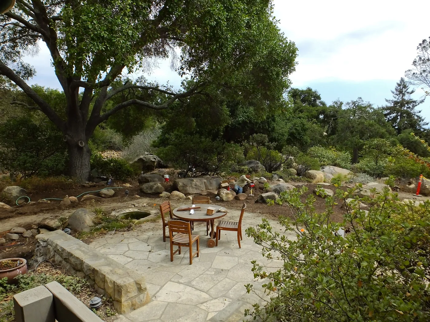 Home Demonstration Garden Renovation, view 20, looking southeast from south entrance of Cottage
