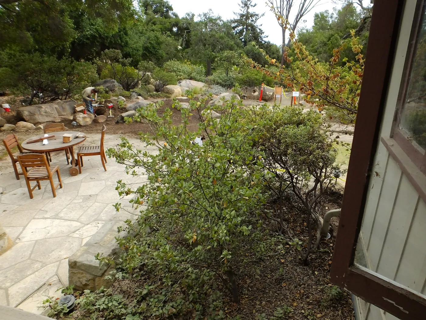 Home Demonstration Garden Renovation, view 18, looking south from south entrance of Cottage