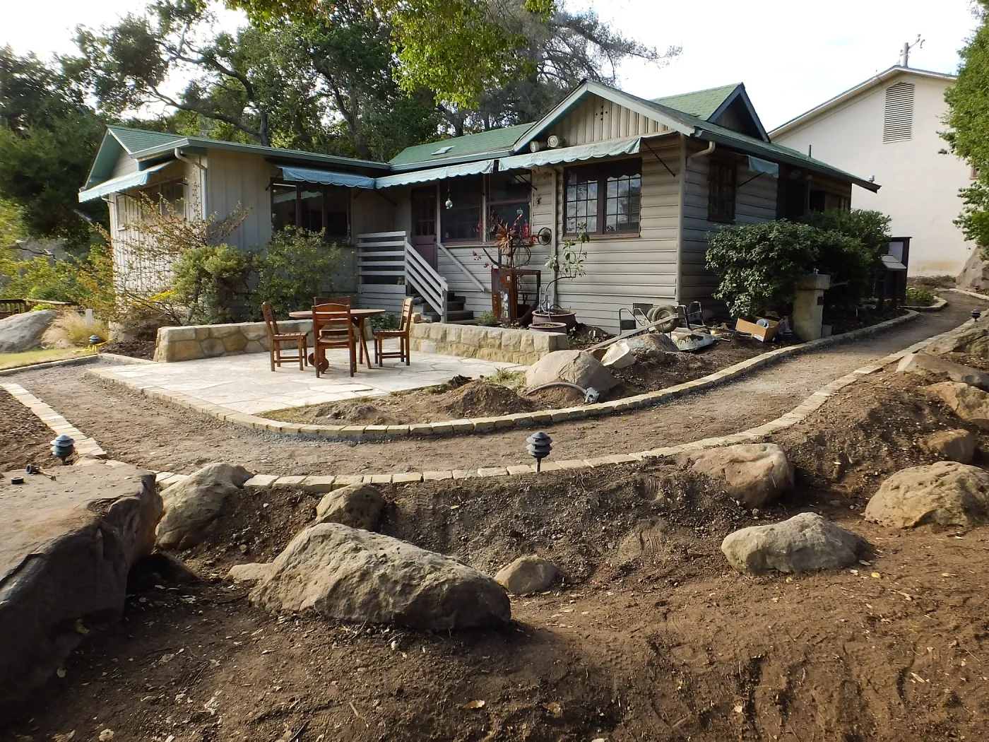 Home Demonstration Garden Renovation, view 13, looking towards southeast corner of Cottage