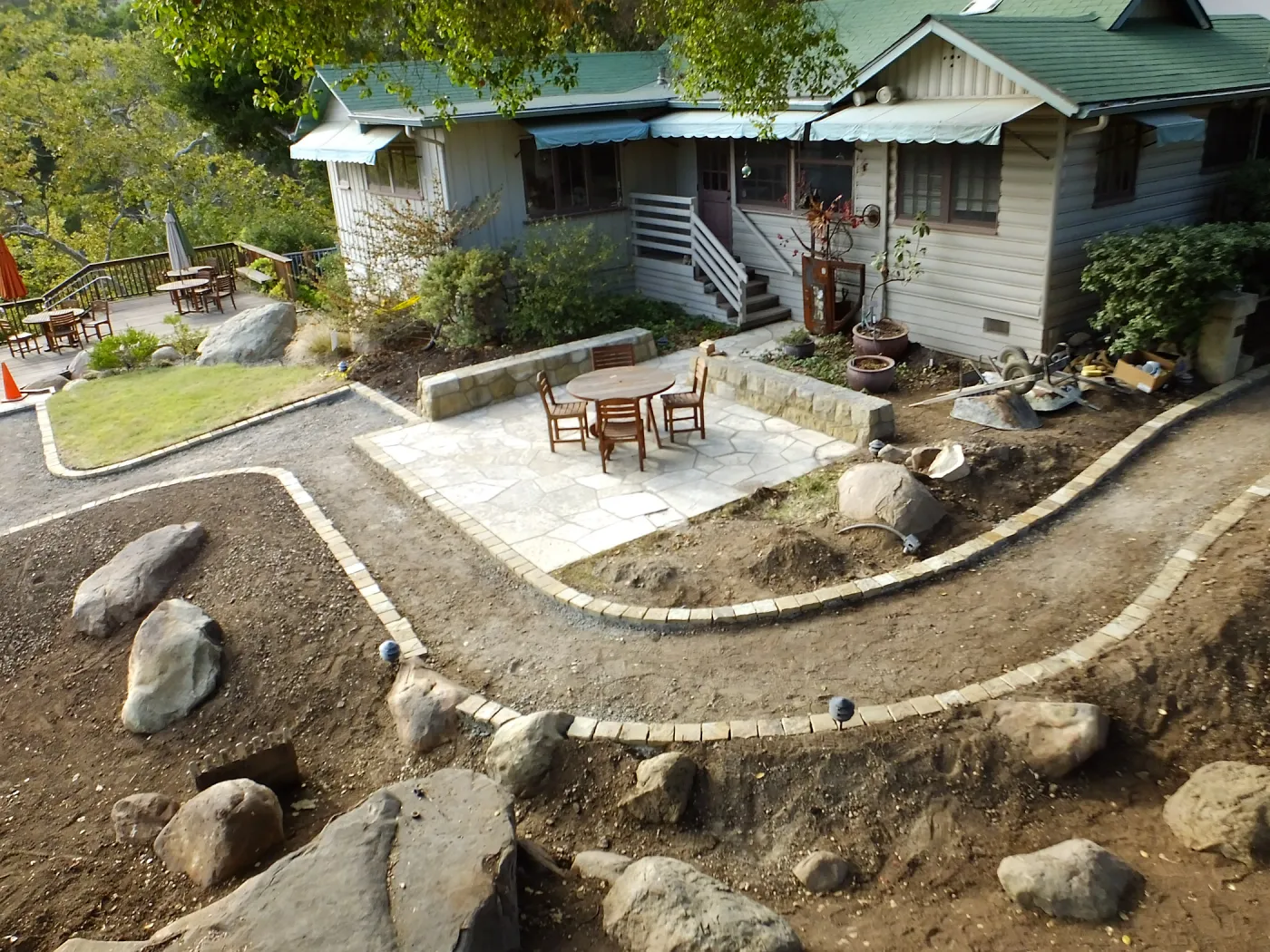 Home Demonstration Garden Renovation, view 15, looking towards southeast corner of Cottage