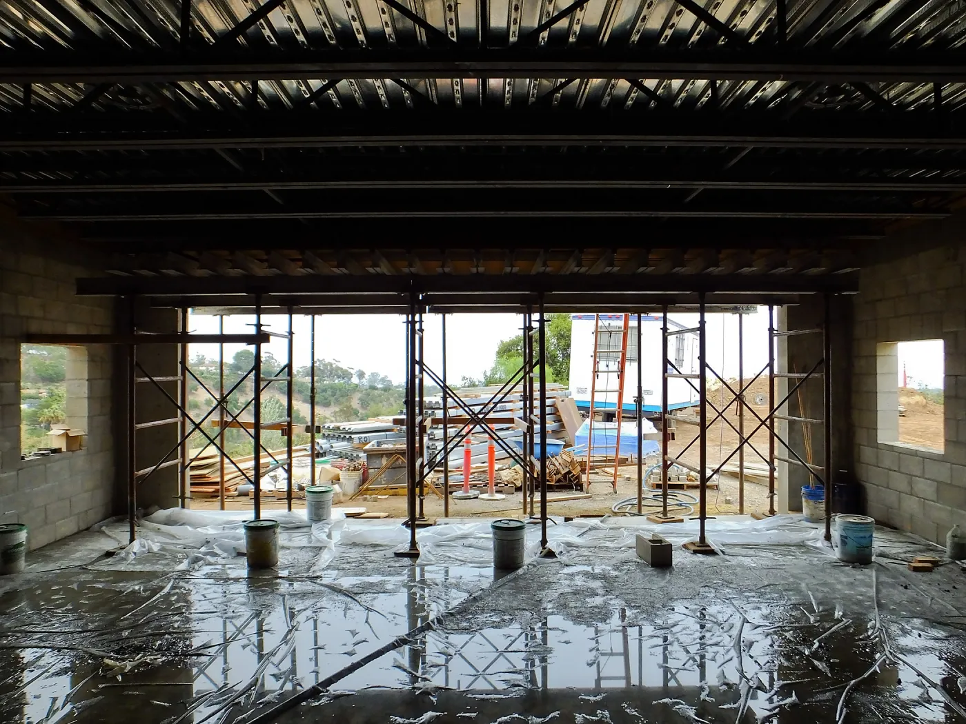 Pritzlaff Conservation Center Construction, looking south across exhibit room