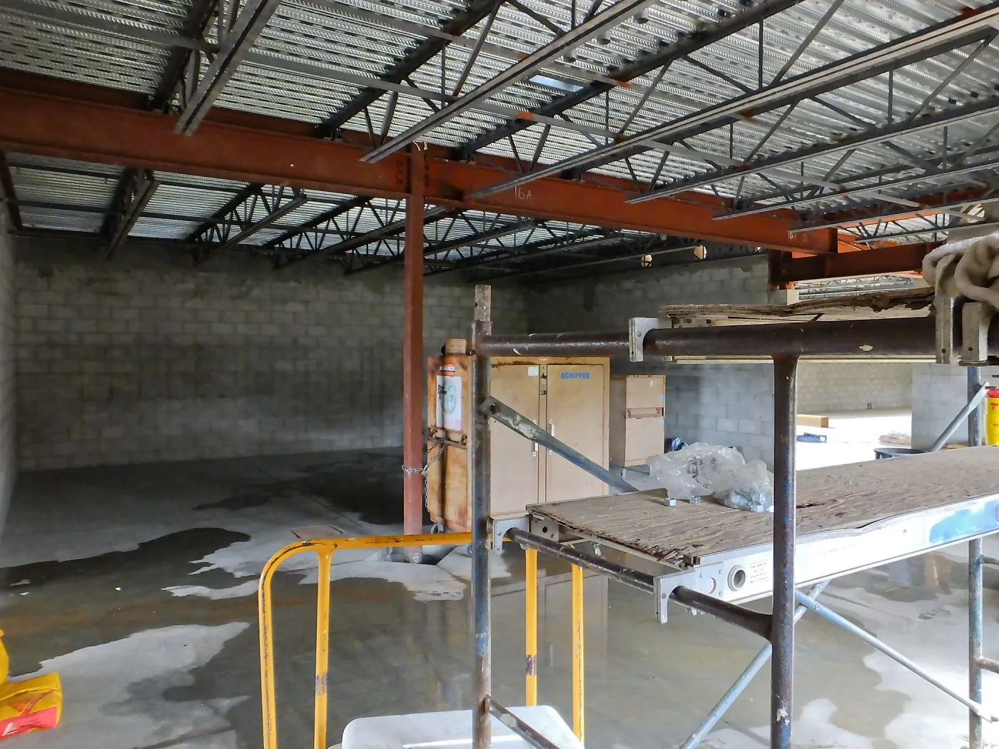 Pritzlaff Conservation Center Construction, looking northwest across first floor common area