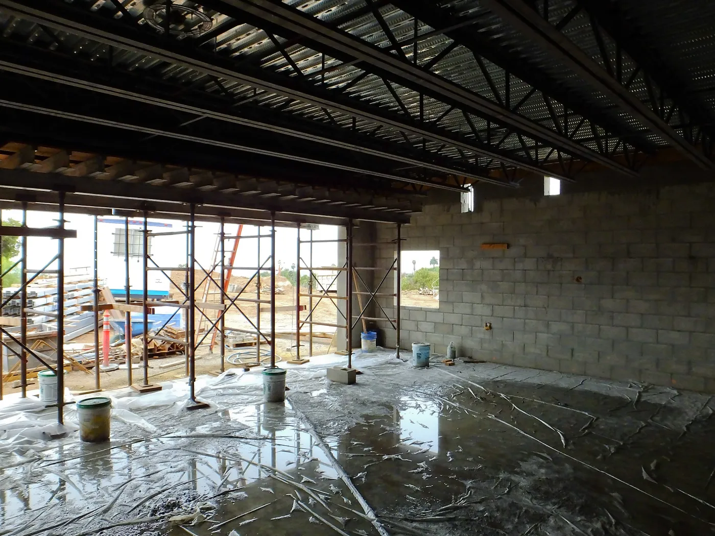 Pritzlaff Conservation Center Construction, Exhibit Room, looking southwest