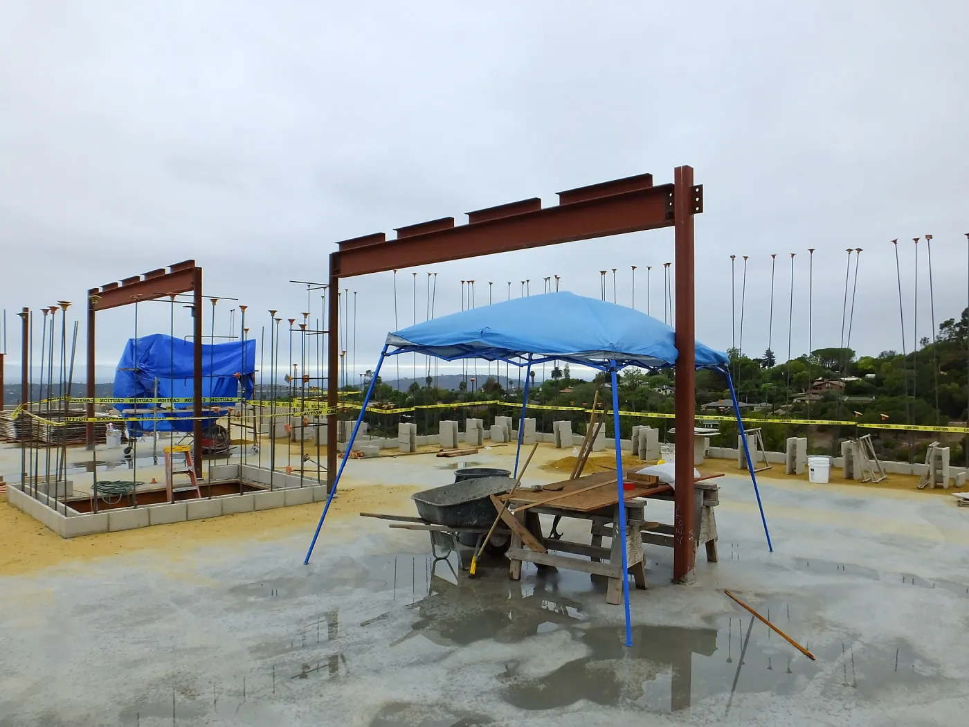 Pritzlaff Conservation Center Construction, looking southwest across Administrative office area