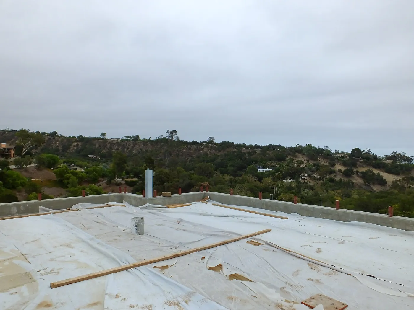 Pritzlaff Conservation Center Construction, looking southeast across deck