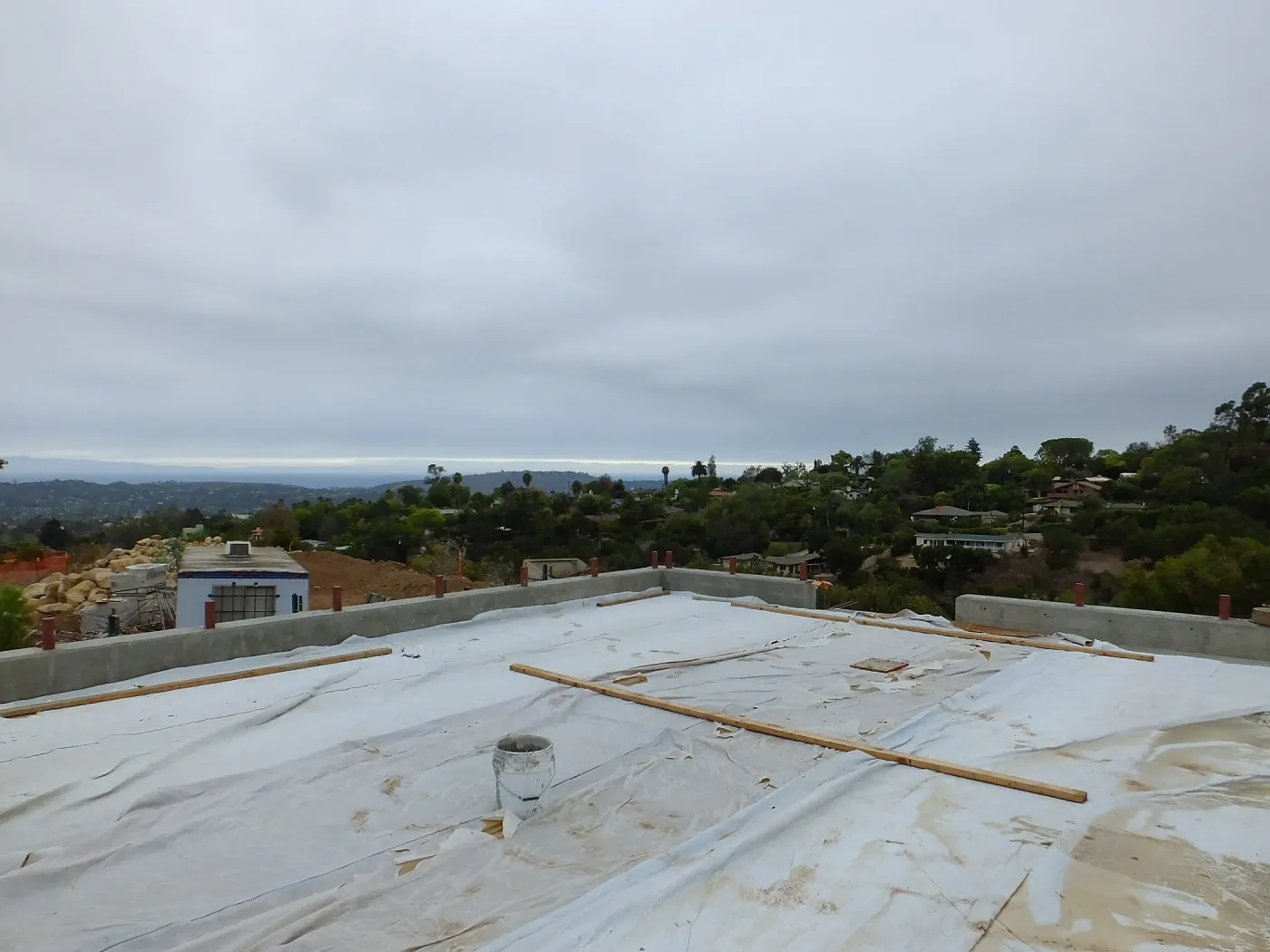 Pritzlaff Conservation Center Construction, looking southwest across deck