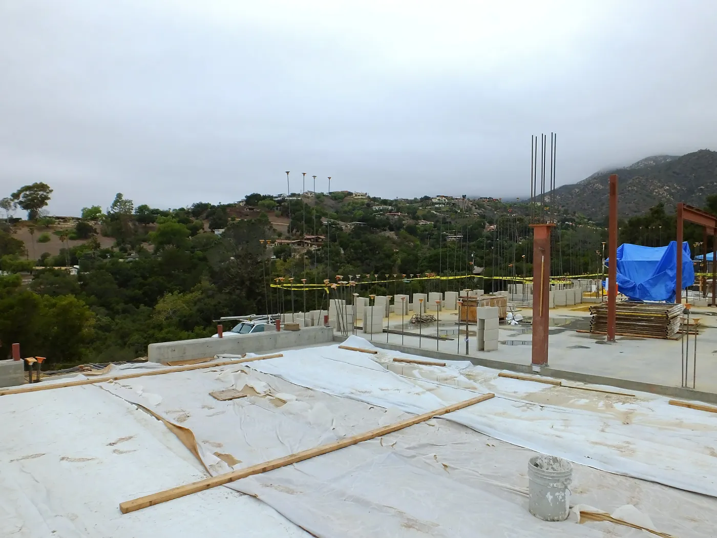 Pritzlaff Conservation Center Construction, looking northwest across deck