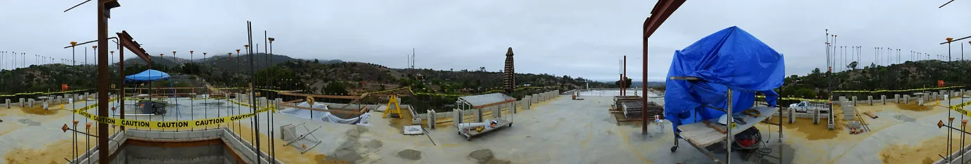 Pritzlaff Conservation Center Construction, panorama from center of second floor