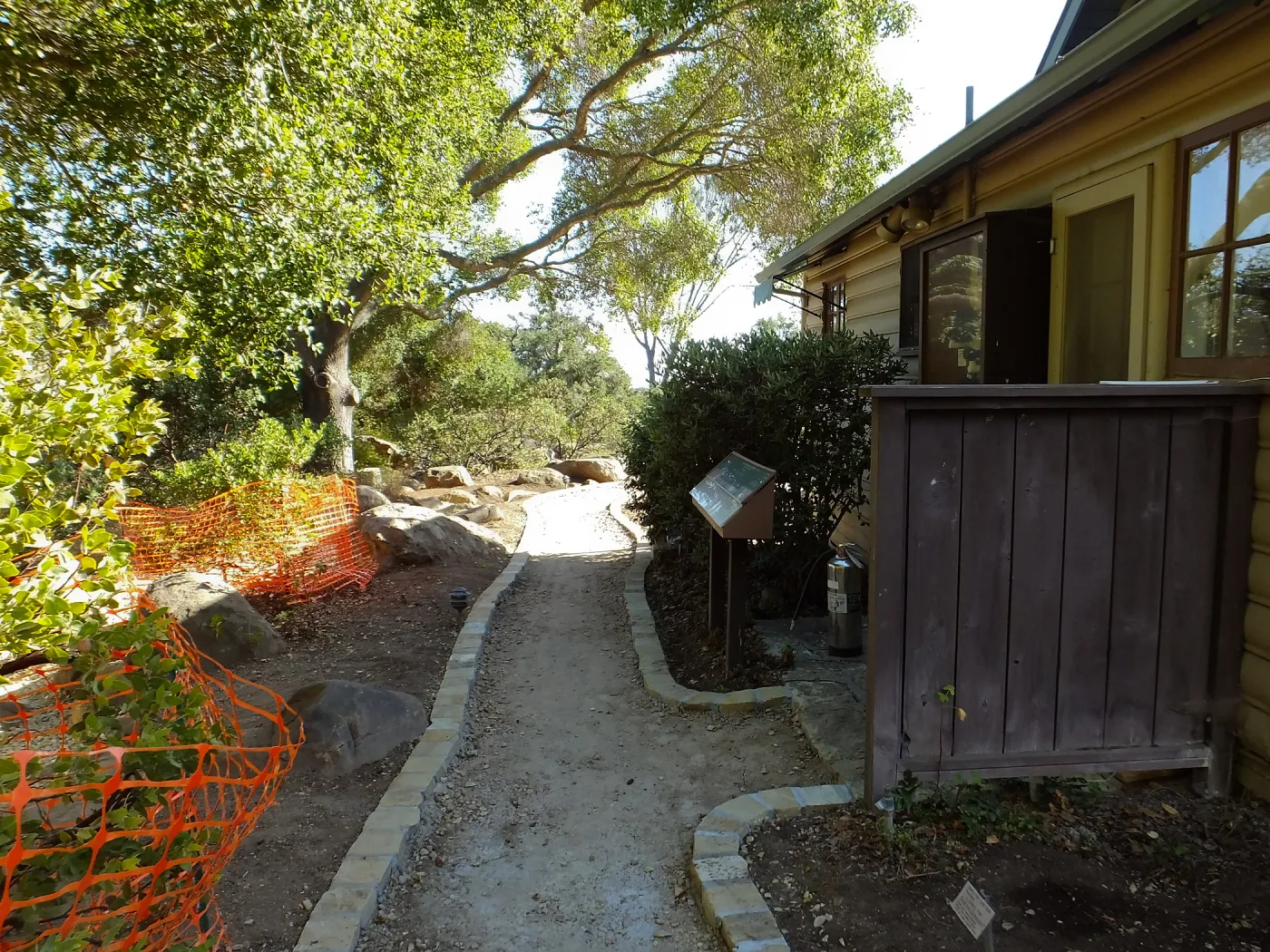 Home Demonstration Garden Renovation, view 6, looking south along path east of Cottage