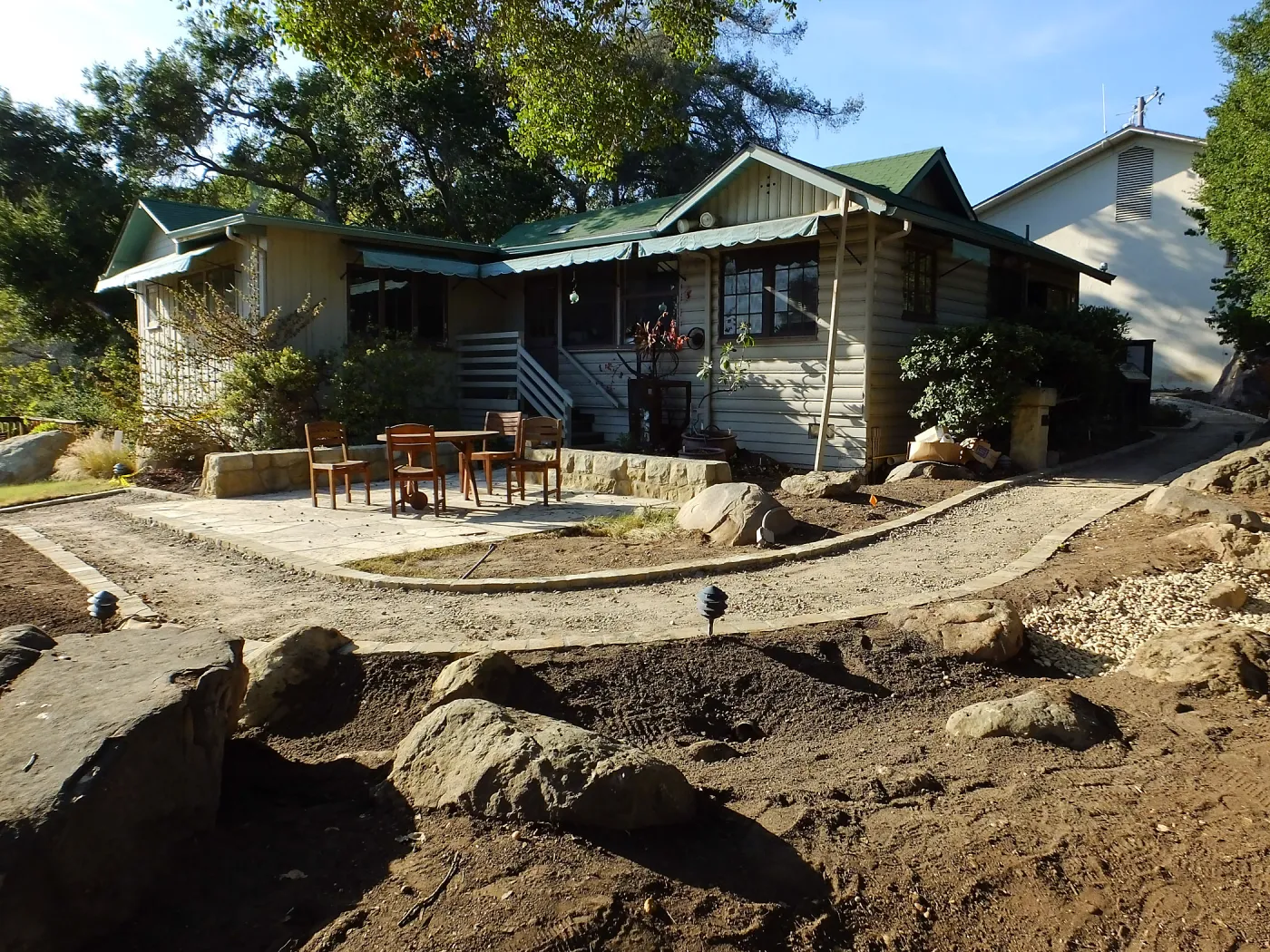 Home Demonstration Garden Renovation, view 13, looking towards southeast corner of Cottage
