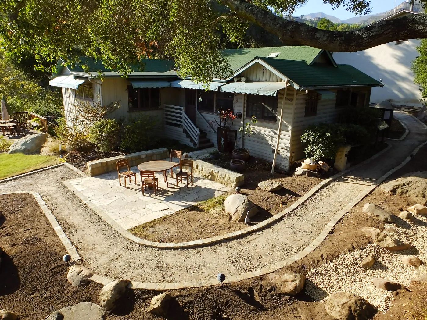 Home Demonstration Garden Renovation, view 14, looking towards southeast corner of Cottage