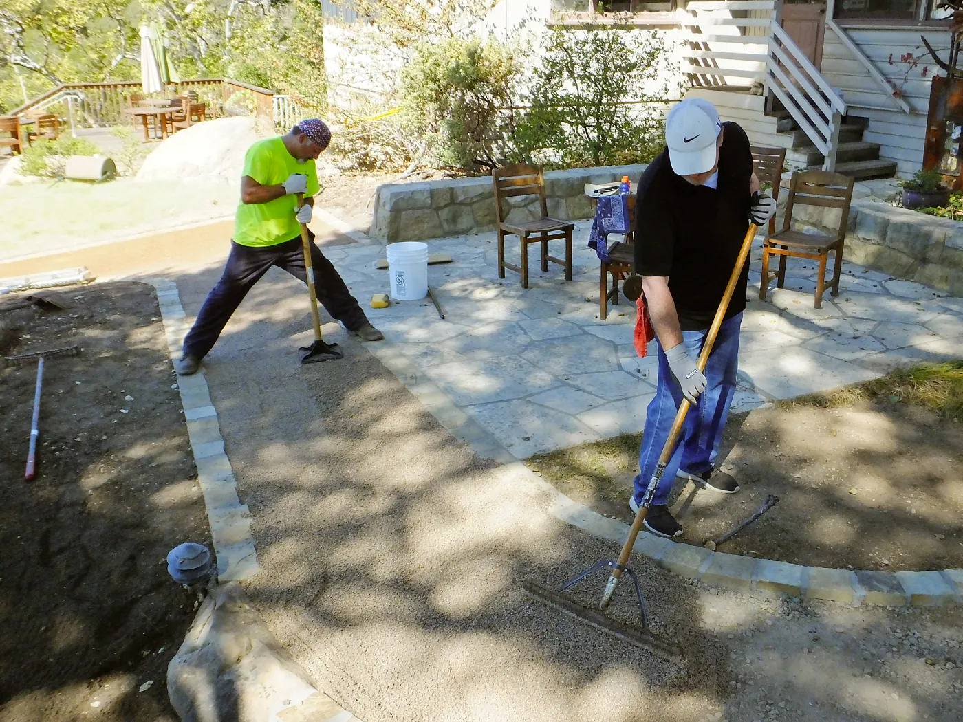 Home Demonstration Garden Renovation, Eco-Pave installation