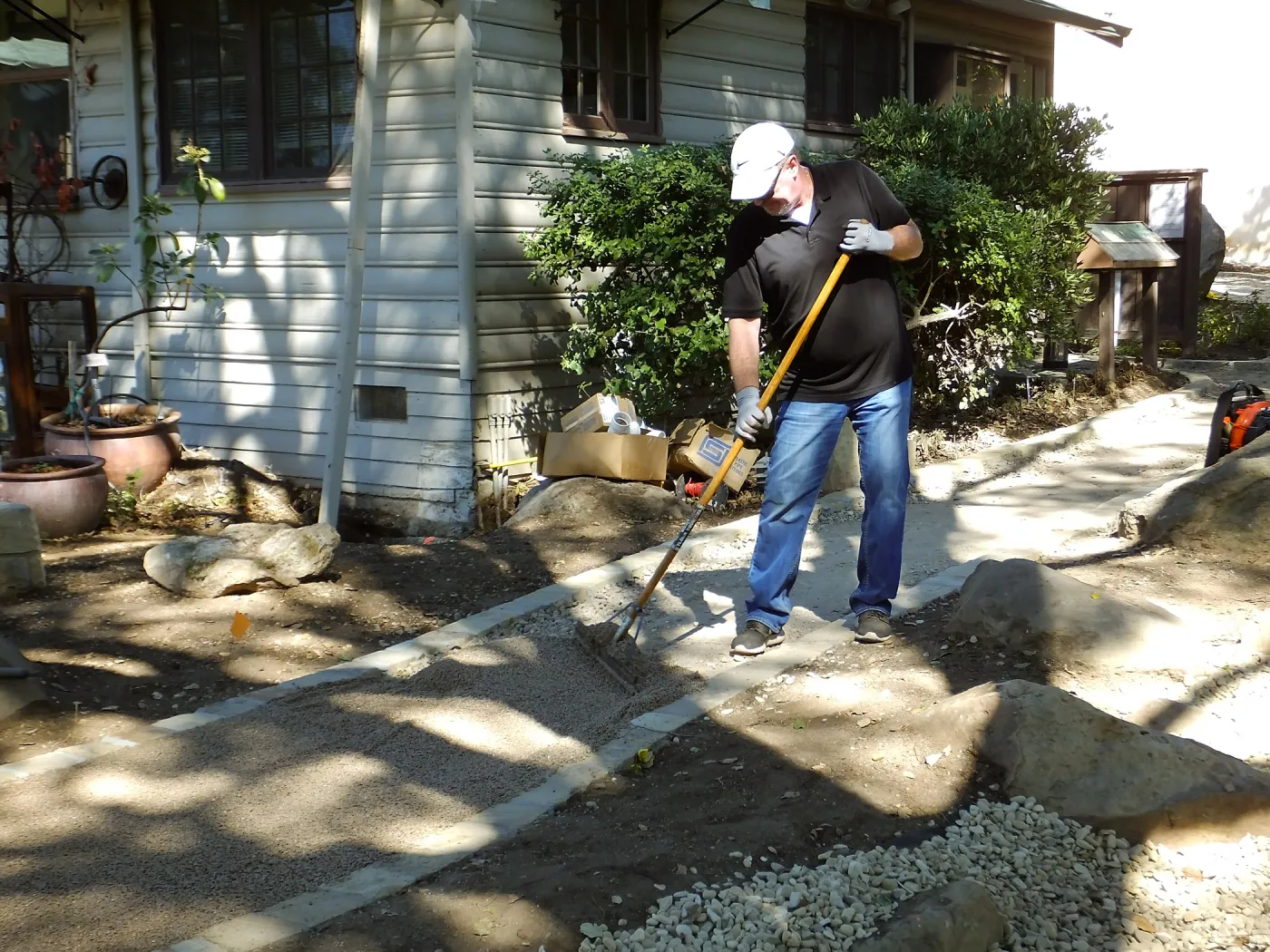 Home Demonstration Garden Renovation, Eco-Pave installation