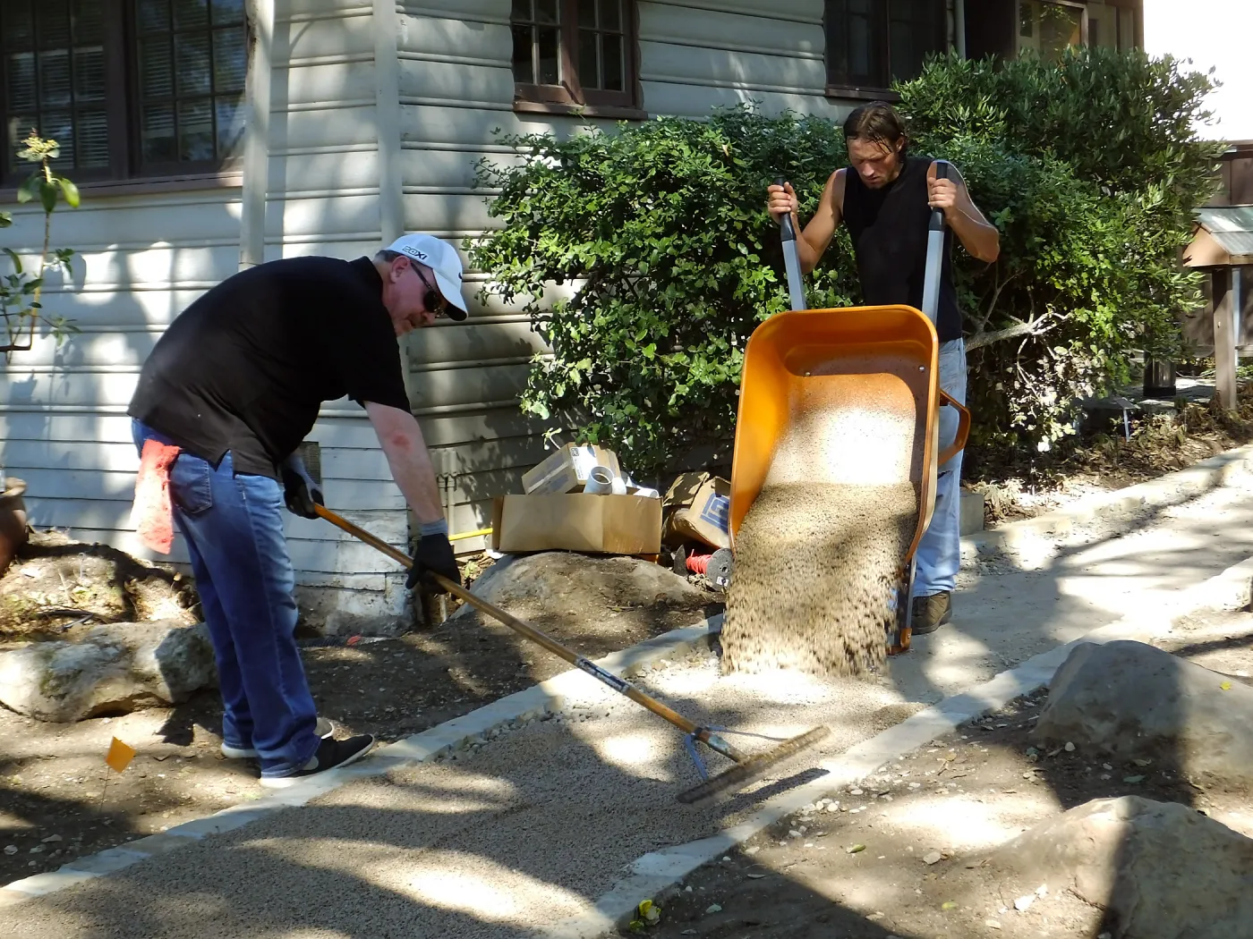 Home Demonstration Garden Renovation, Eco-Pave installation