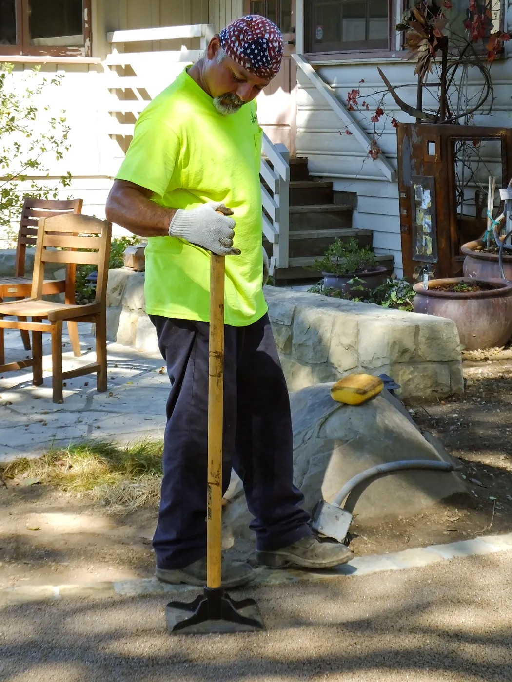 Home Demonstration Garden Renovation, Eco-Pave installation
