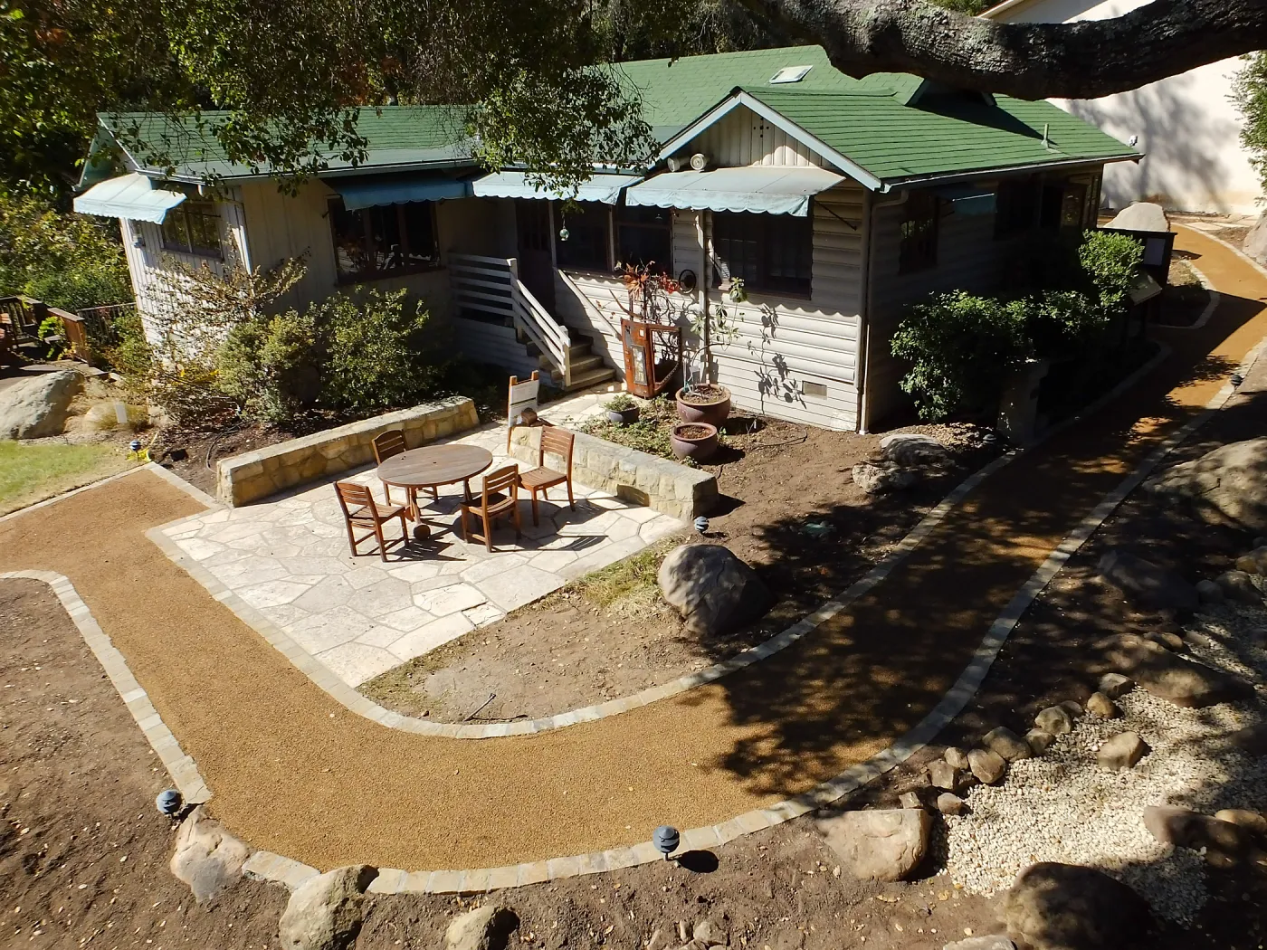 Home Demonstration Garden Renovation, view 14, looking towards southeast corner of Cottage
