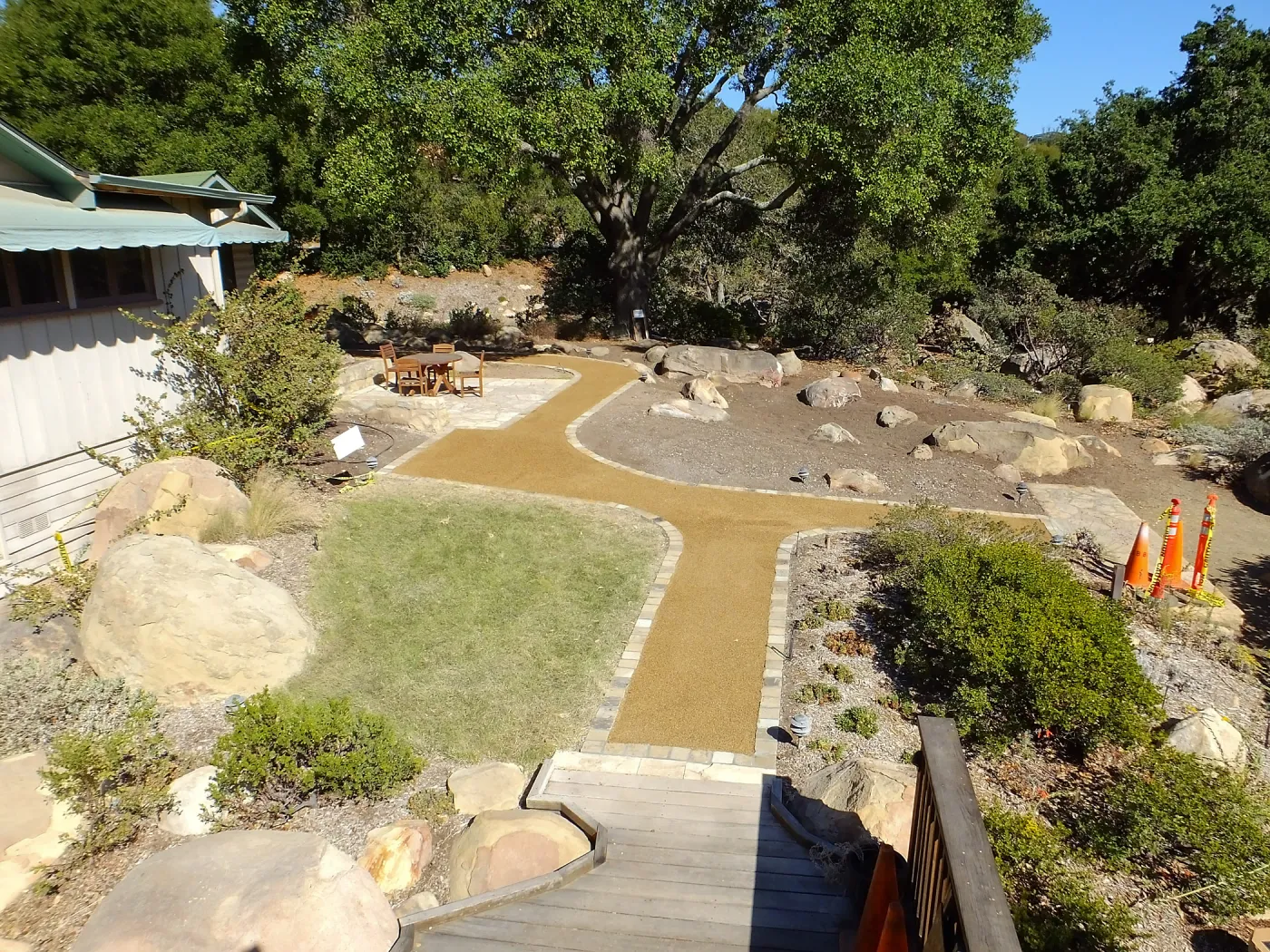 Home Demonstration Garden Renovation, view 28, looking east from deck