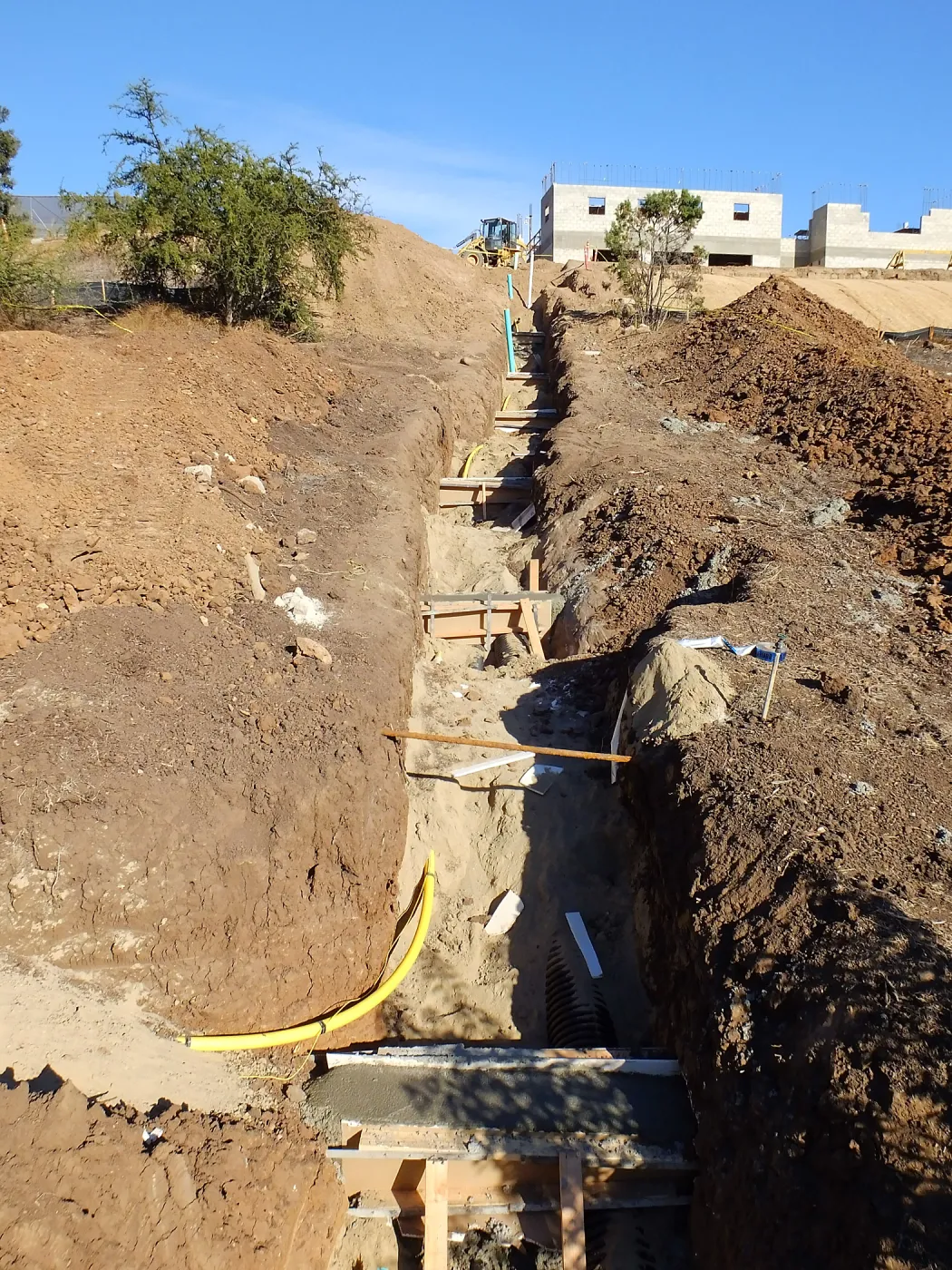Pritzlaff Conservation Center Construction, Sewer line installation