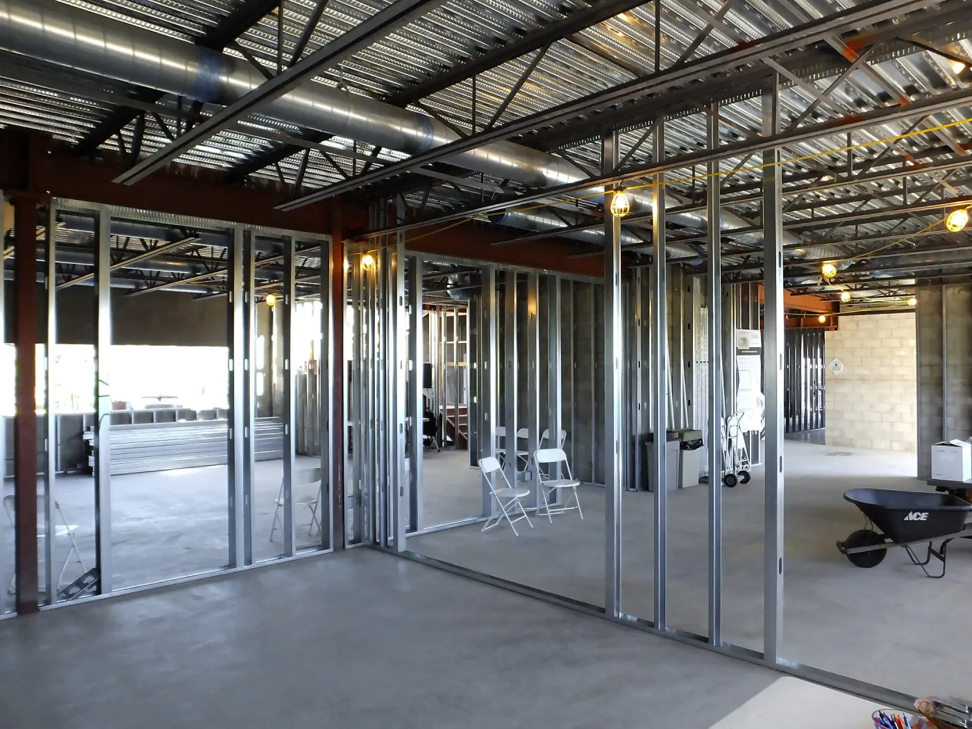 Pritzlaff Conservation Center Construction, looking southeast across wet lab area