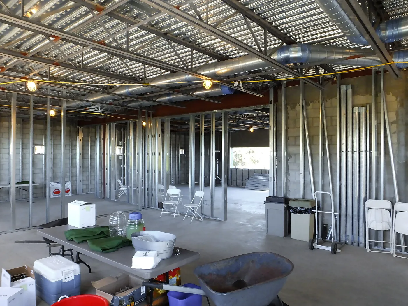 Pritzlaff Conservation Center Construction, looking northeast across dry lab area