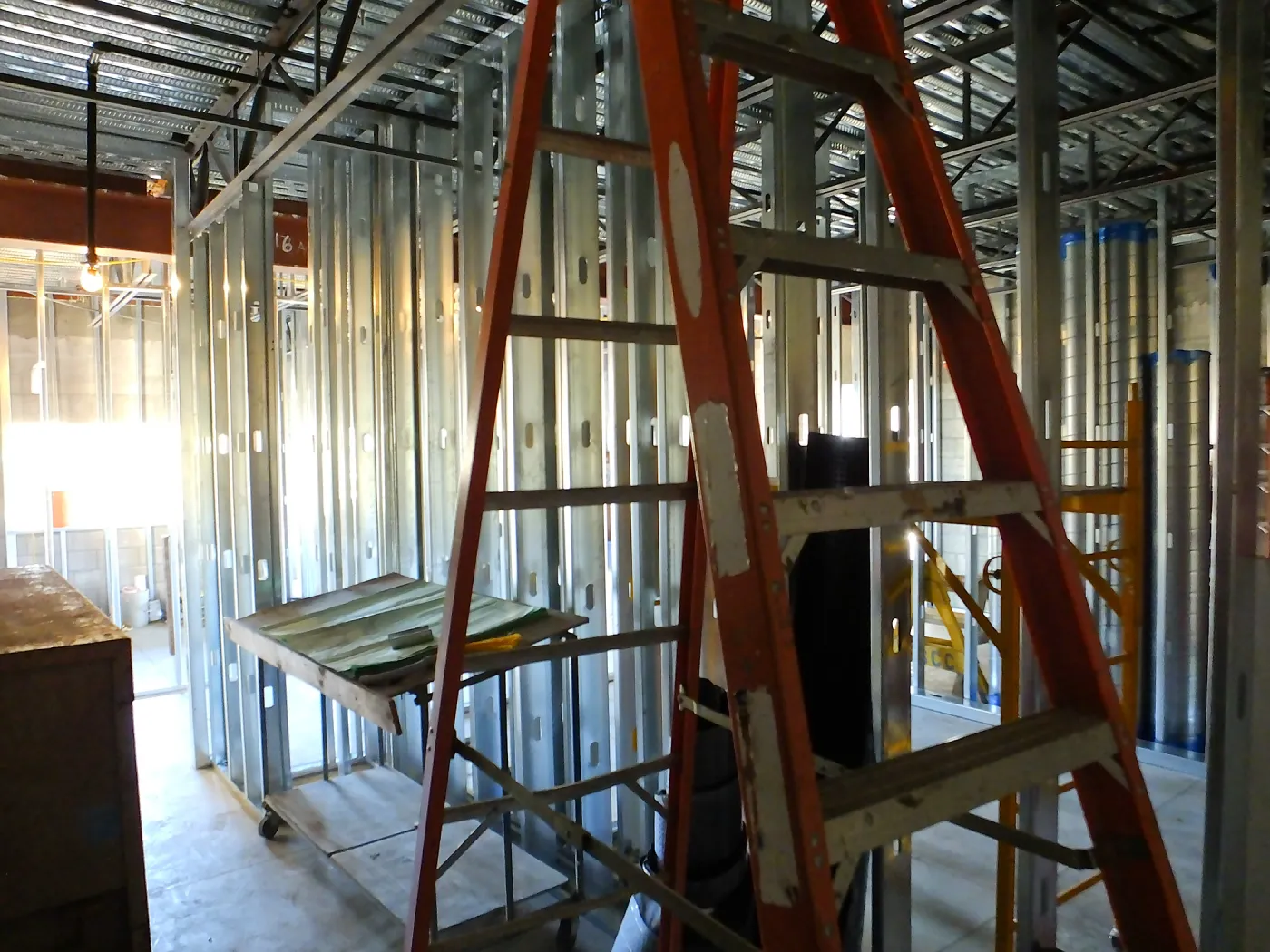 Pritzlaff Conservation Center Construction, looking southeast across first floor common area