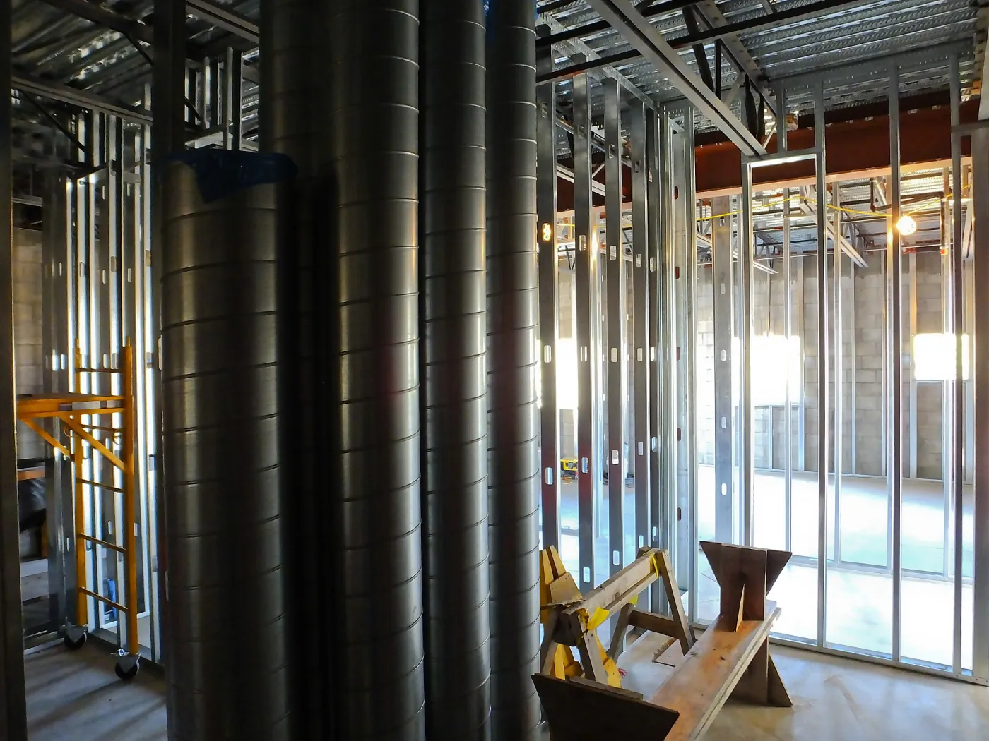 Pritzlaff Conservation Center Construction, looking northeast across first floor common area