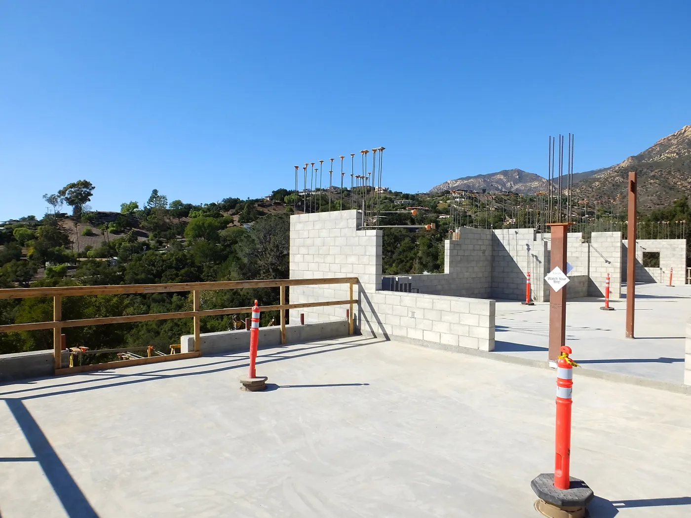 Pritzlaff Conservation Center Construction, looking northwest across deck
