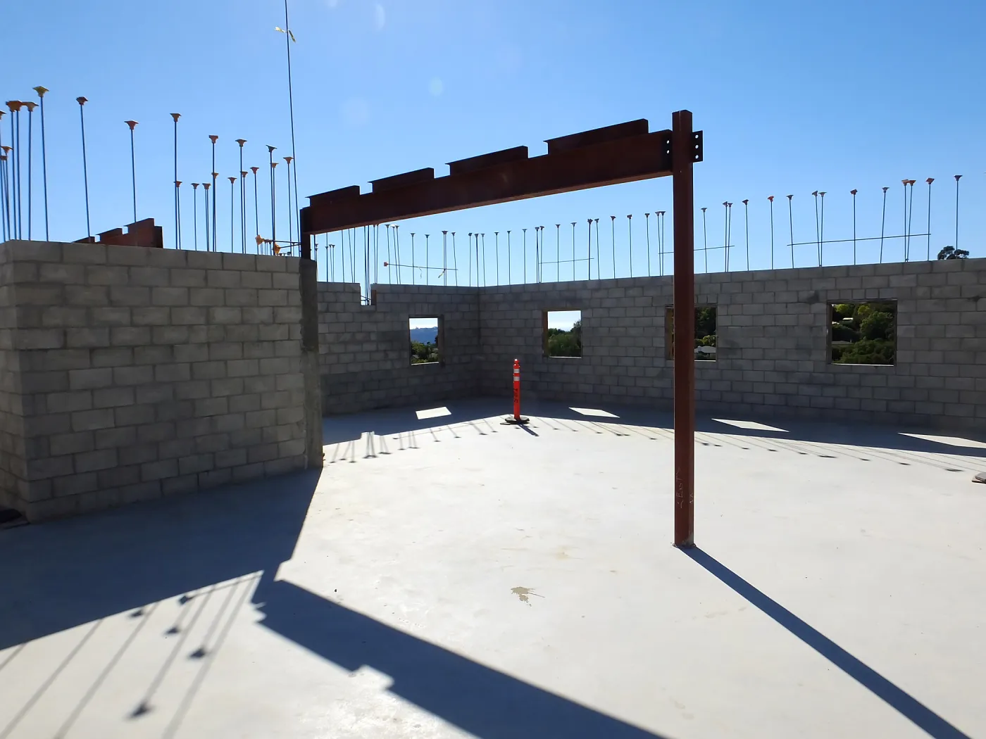 Pritzlaff Conservation Center Construction, looking southwest across Administrative office area