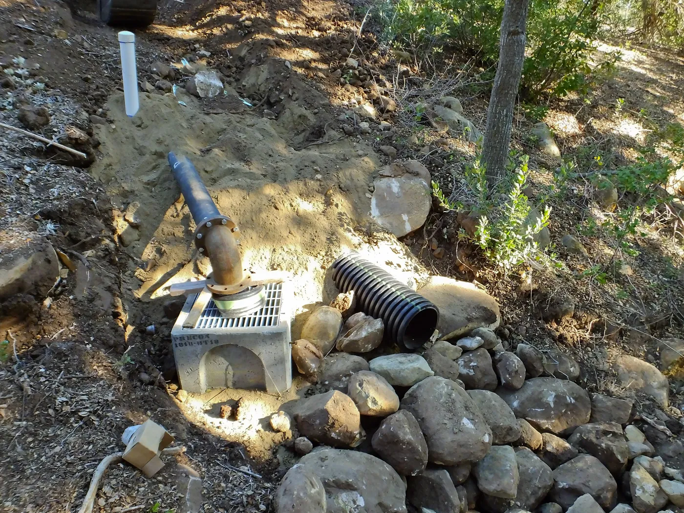 Pritzlaff Conservation Center Construction, Storm Drain installation, Arroyo